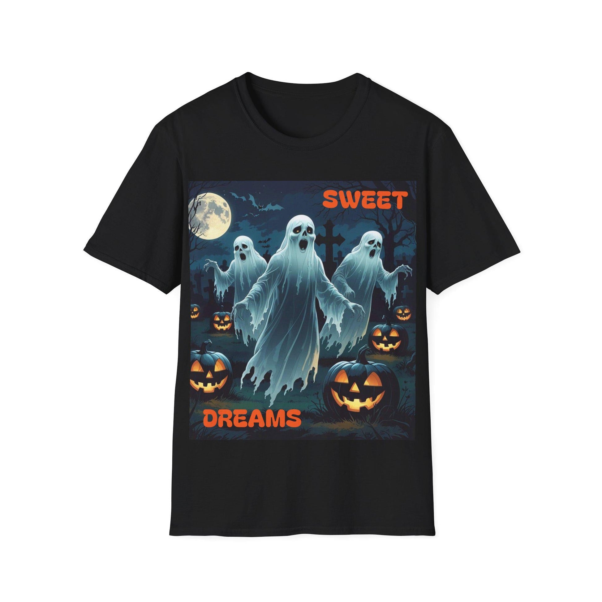 Halloween Ghost T-Shirt: Spooky Season Softstyle Tee - SJM Print Store