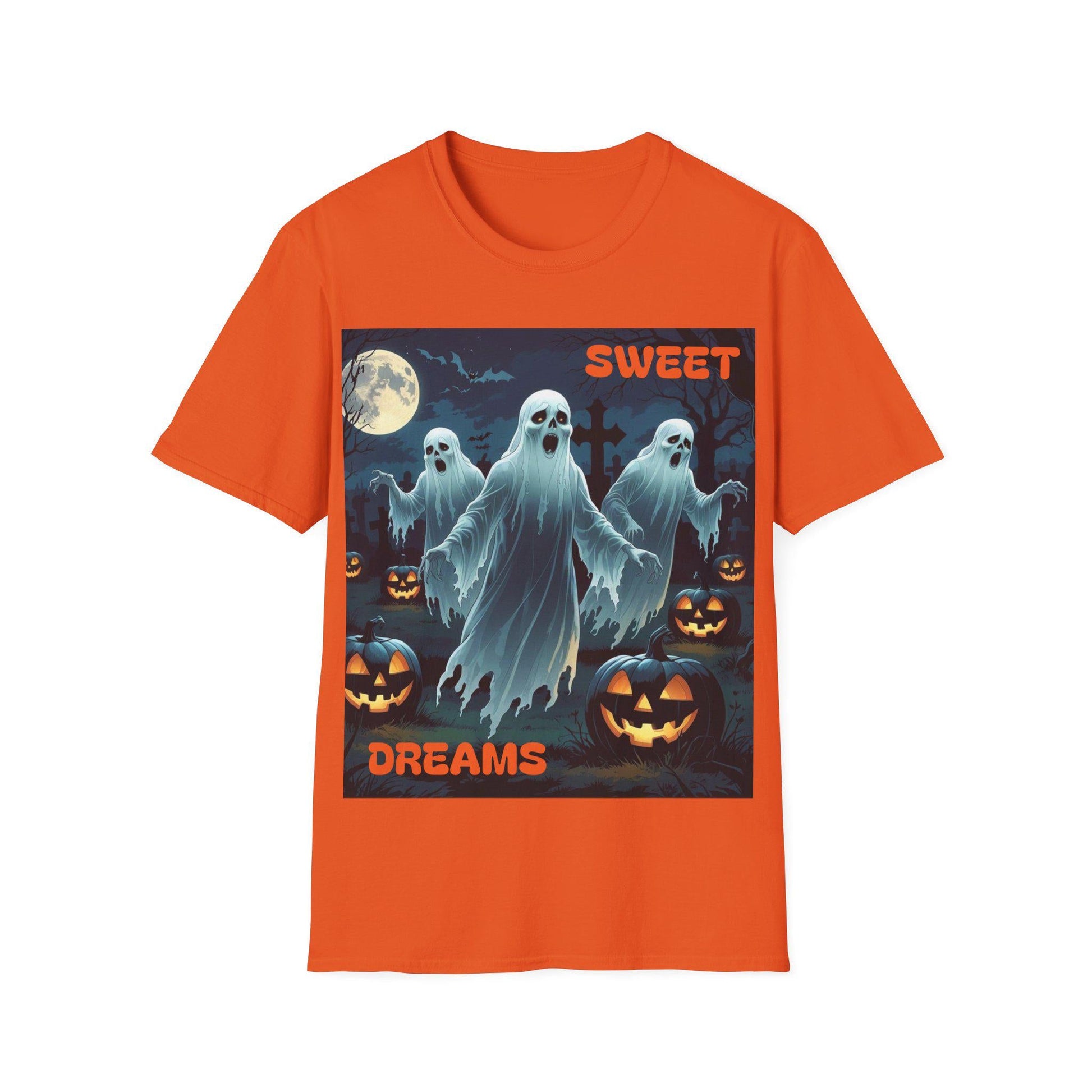Halloween Ghost T-Shirt: Spooky Season Softstyle Tee - SJM Print Store