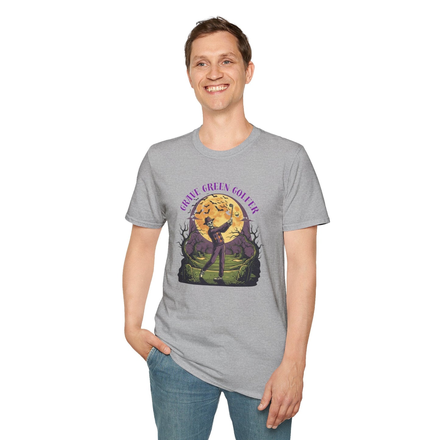 Halloween Golf T-Shirt Grave Green Golf - SJM Print Store