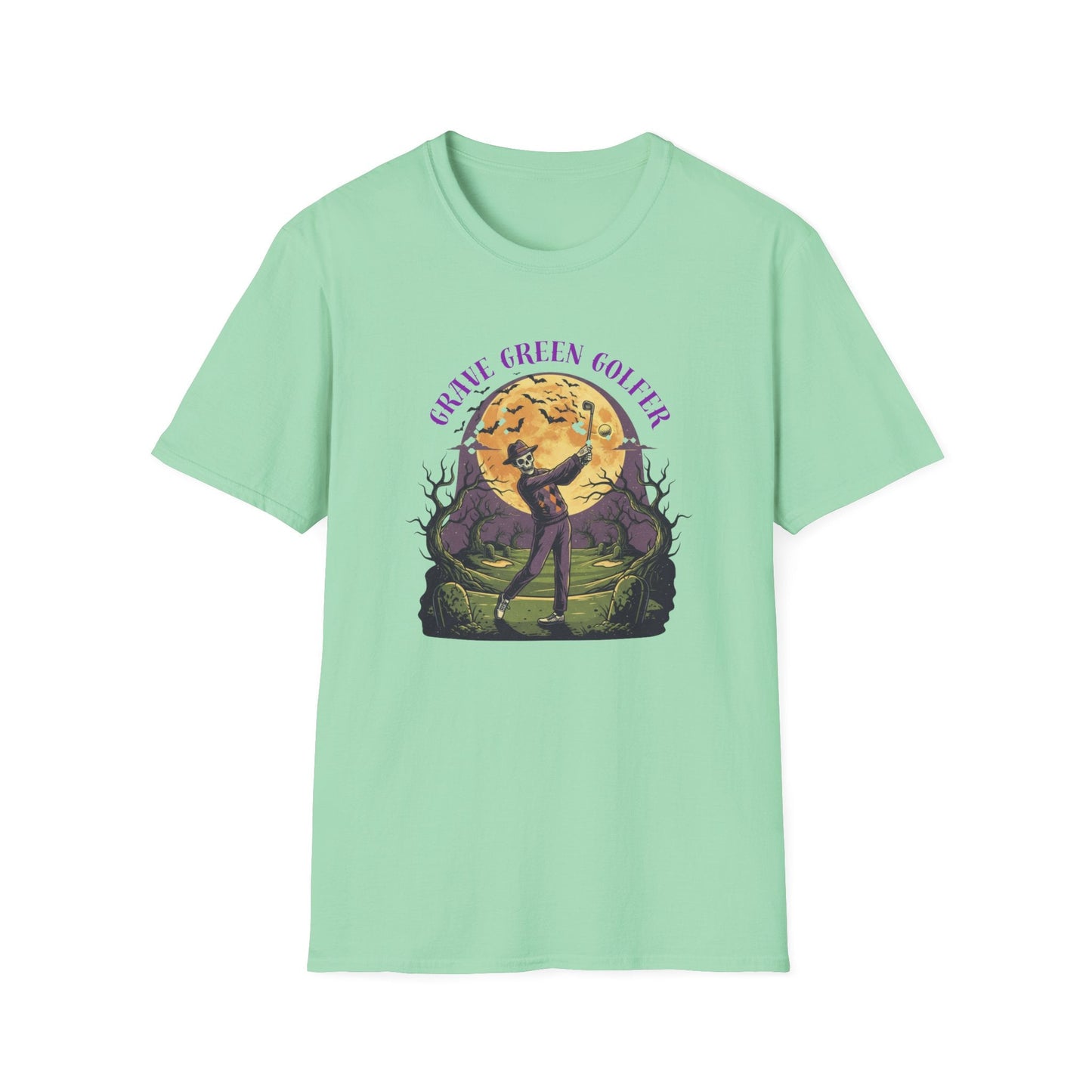 Halloween Golf T-Shirt Grave Green Golf - SJM Print Store