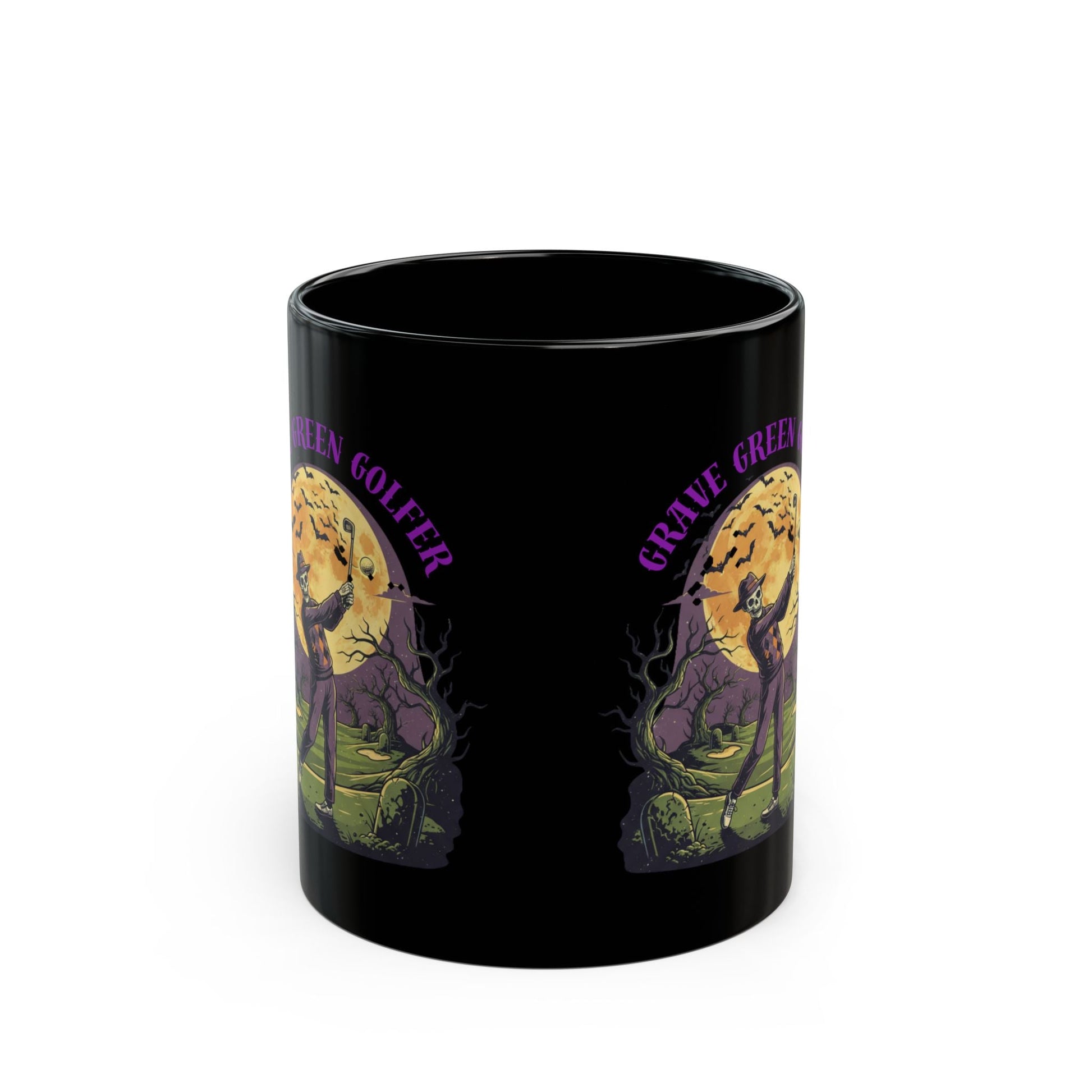 Halloween Golfer Black Mug - SJM Print Store