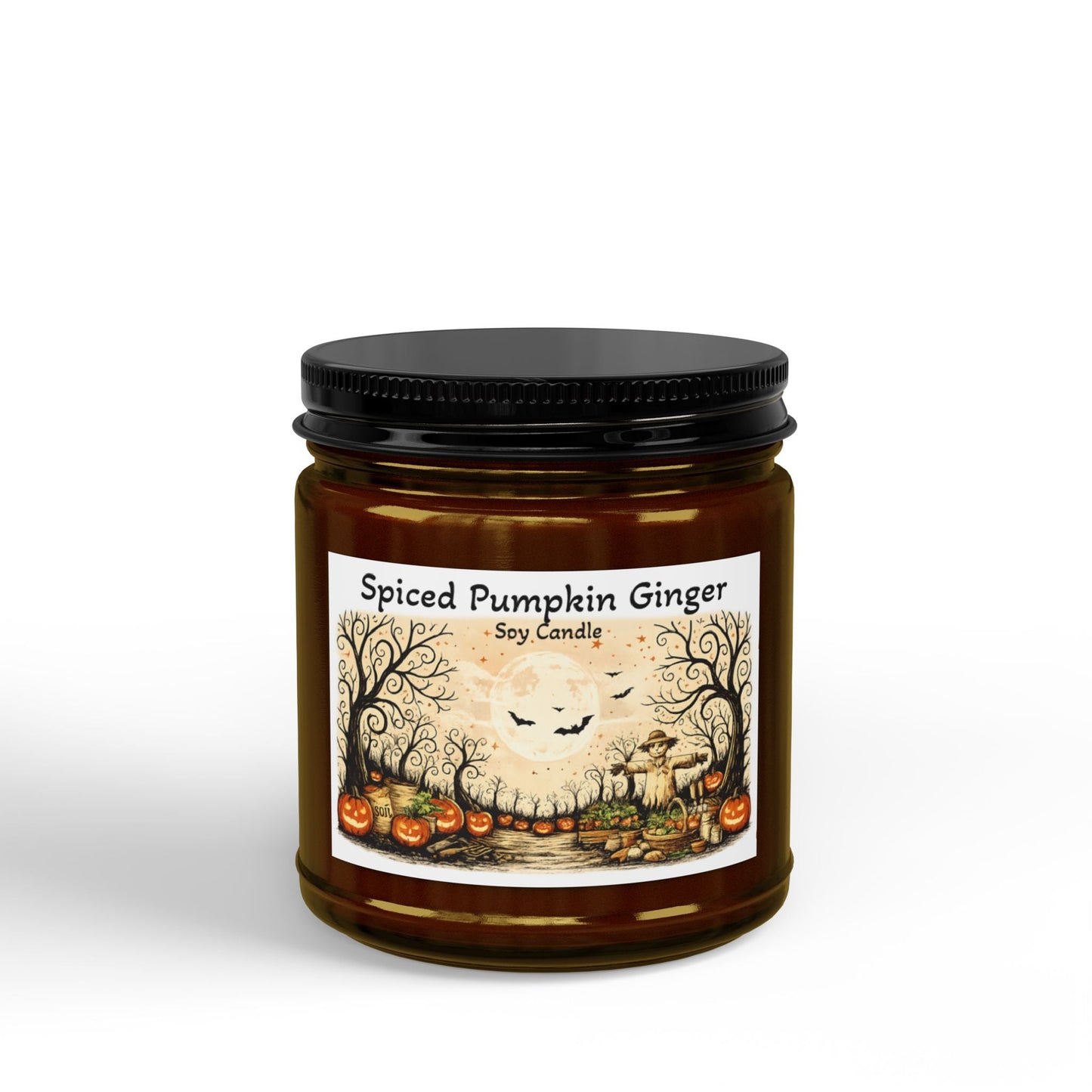 Halloween Spiced Pumpkin Ginger Soy Candle - SJM Print Store