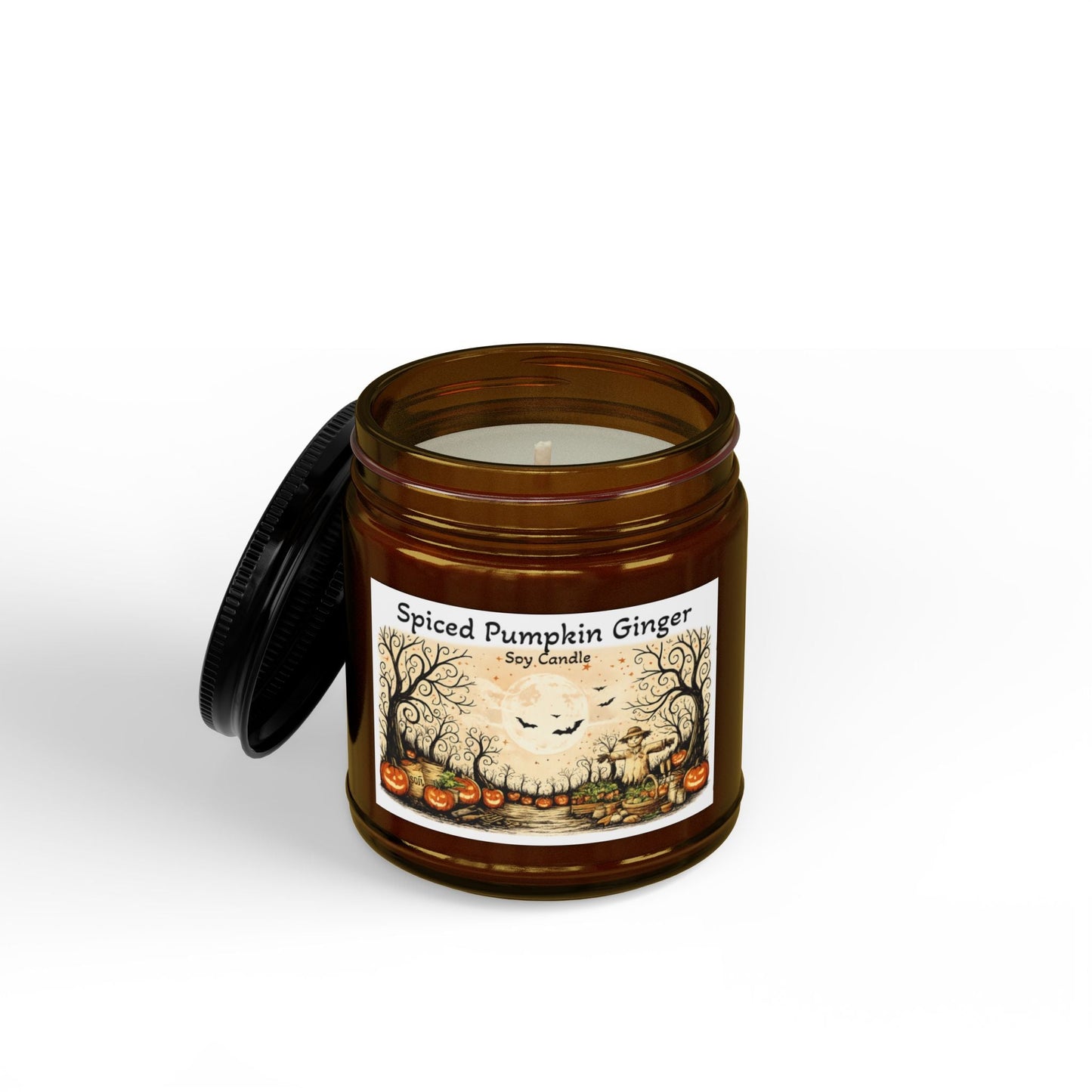 Halloween Spiced Pumpkin Ginger Soy Candle - SJM Print Store