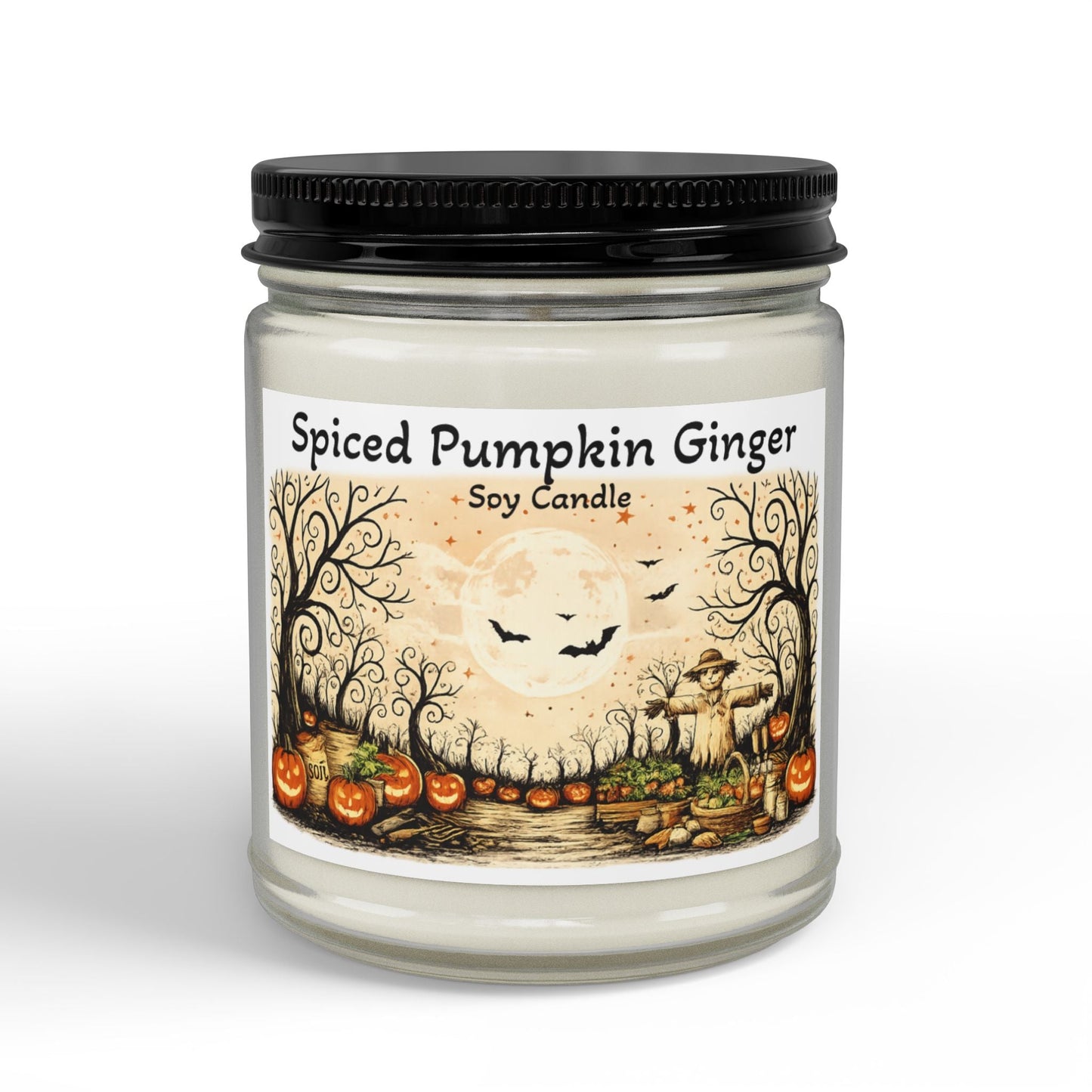 Halloween Spiced Pumpkin Ginger Soy Candle - SJM Print Store