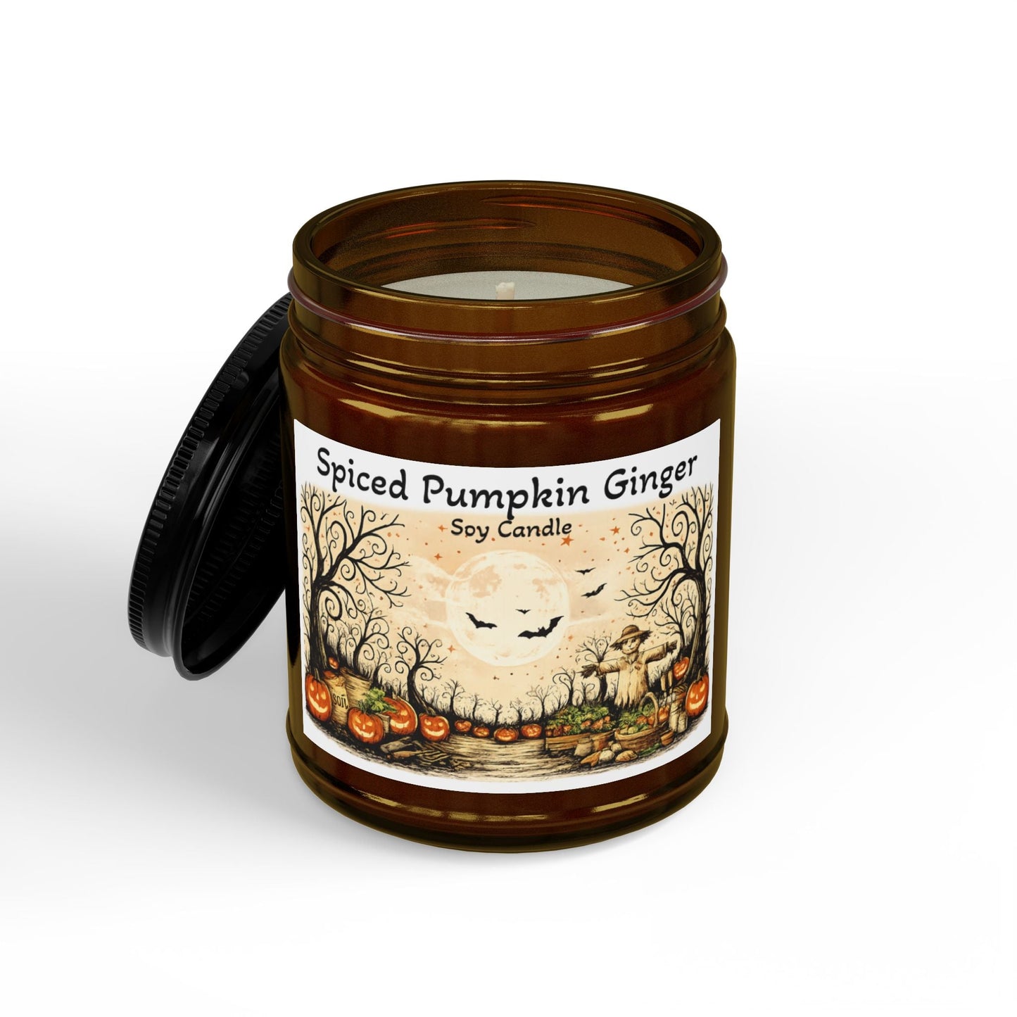 Halloween Spiced Pumpkin Ginger Soy Candle - SJM Print Store