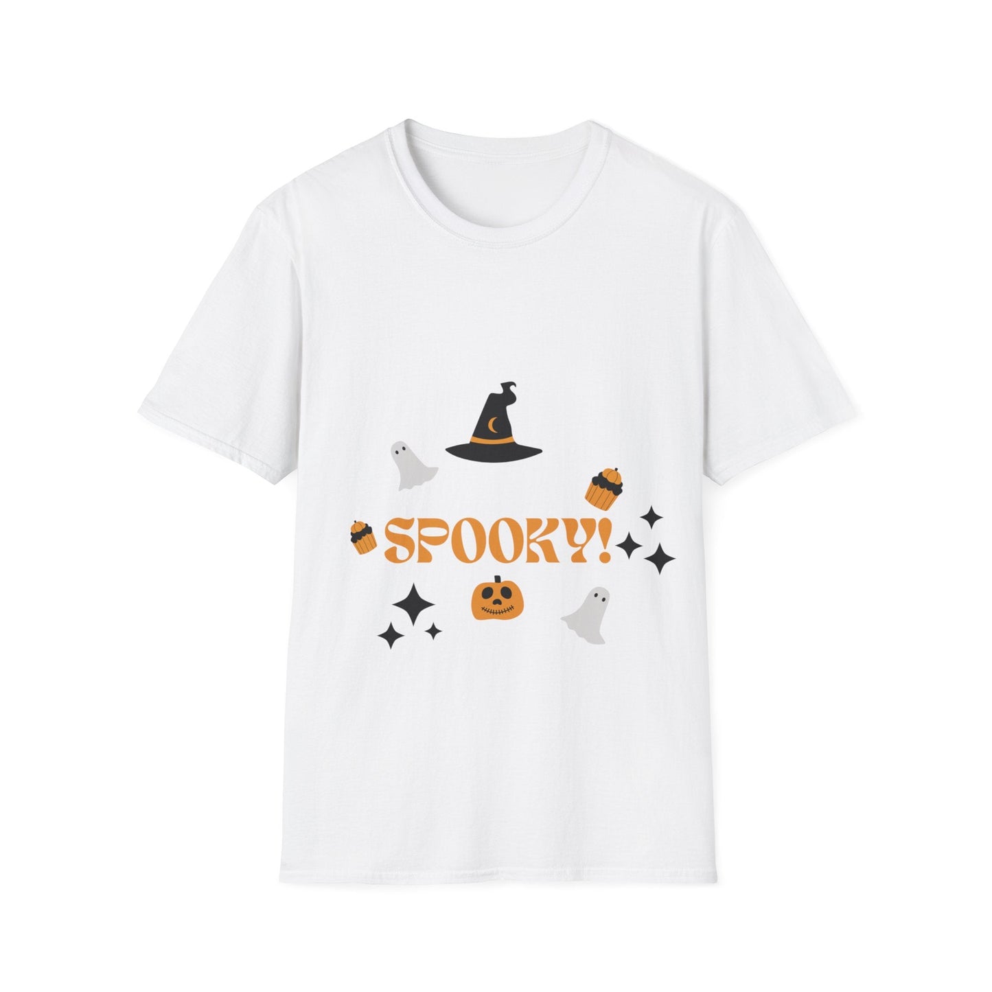 Halloween Spooky T-Shirt, Unisex Softstyle Tee for Fall, Halloween Parties, Costume Events, Gifts for Spooky Season - SJM Print Store