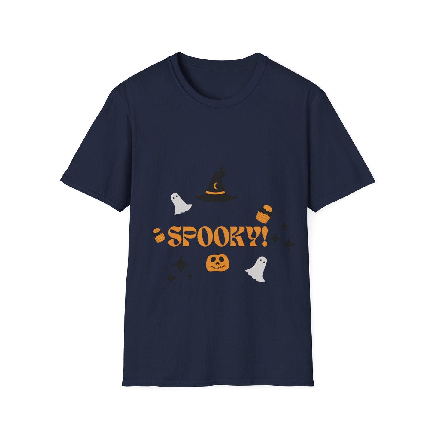 Halloween Spooky T-Shirt, Unisex Softstyle Tee for Fall, Halloween Parties, Costume Events, Gifts for Spooky Season - SJM Print Store
