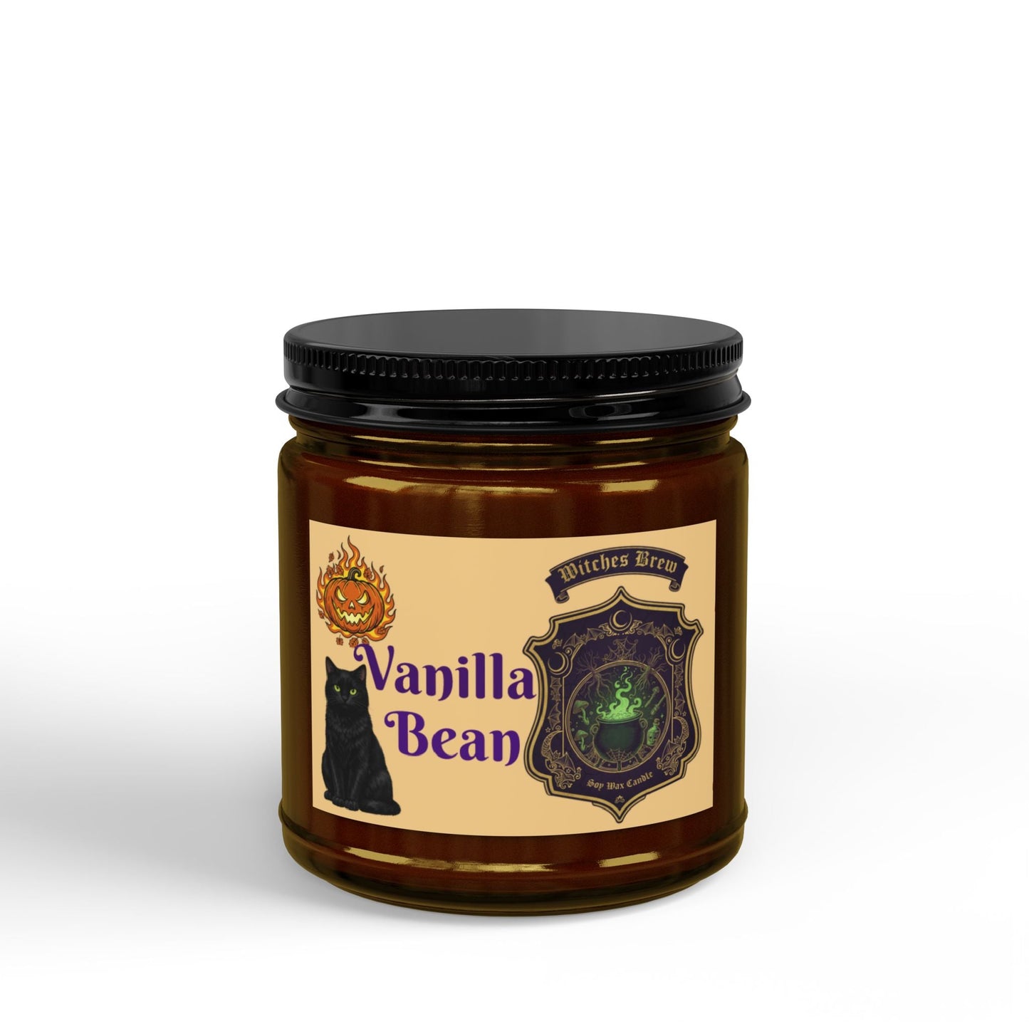 Halloween Vanilla Bean Candle (4oz & 9oz) - SJM Print Store