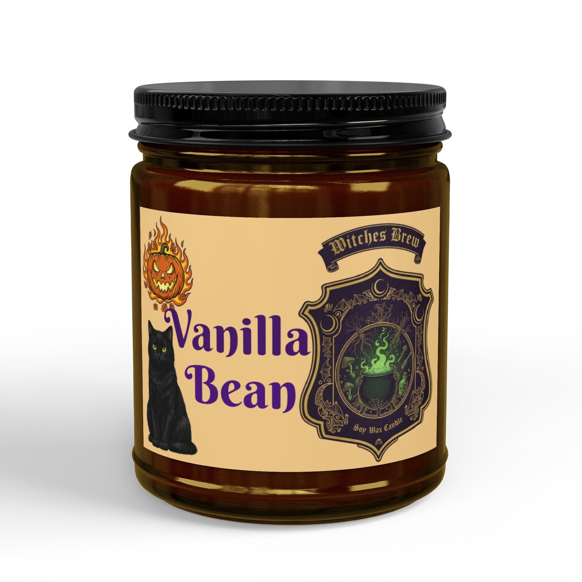 Halloween Vanilla Bean Candle (4oz & 9oz) - SJM Print Store