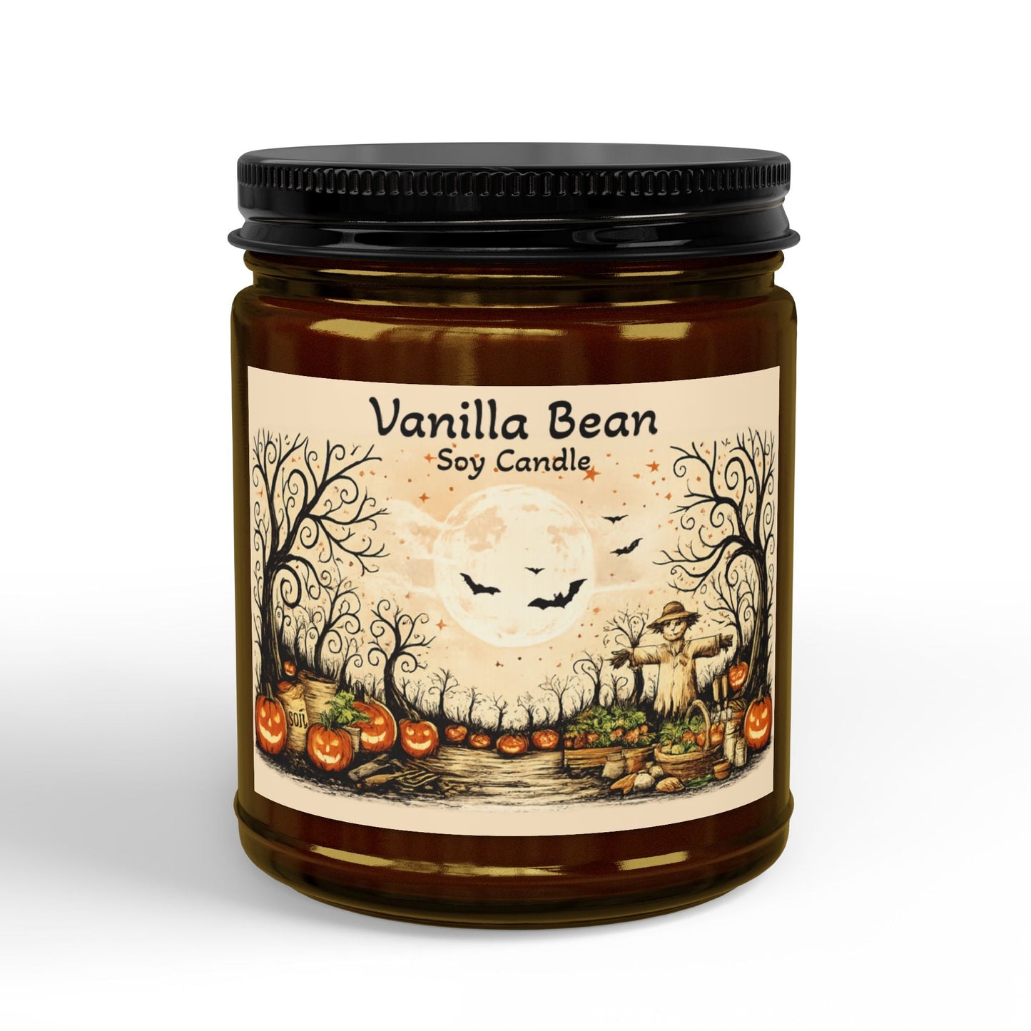 Halloween Vanilla Bean Soy Candle - SJM Print Store