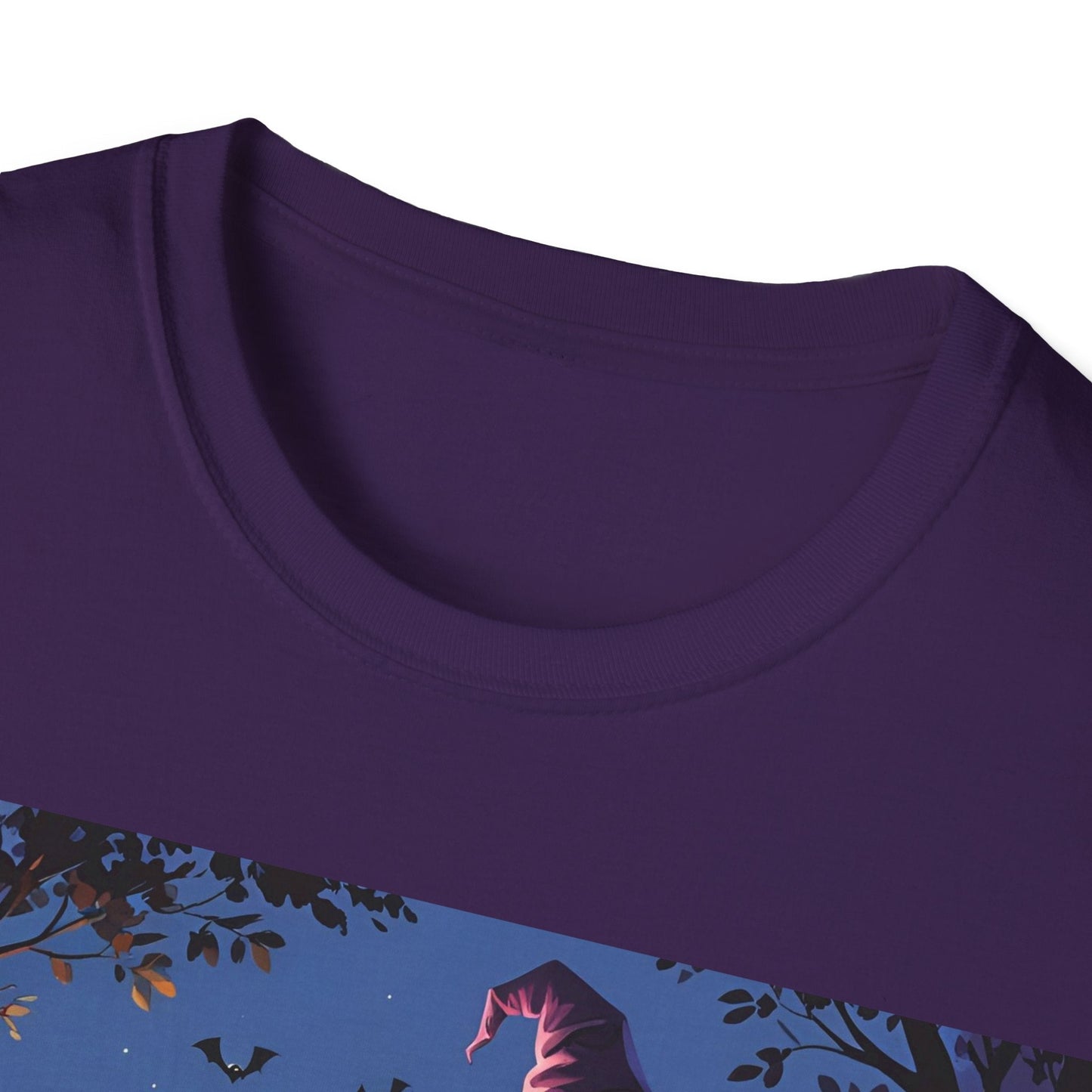 Halloween Witch T-Shirt | Cute Ghost & Pumpkin Graphic Tee for Fall, Spooky Season, Unisex Softstyle Apparel, Halloween Party Outfit, [...] - SJM Print Store