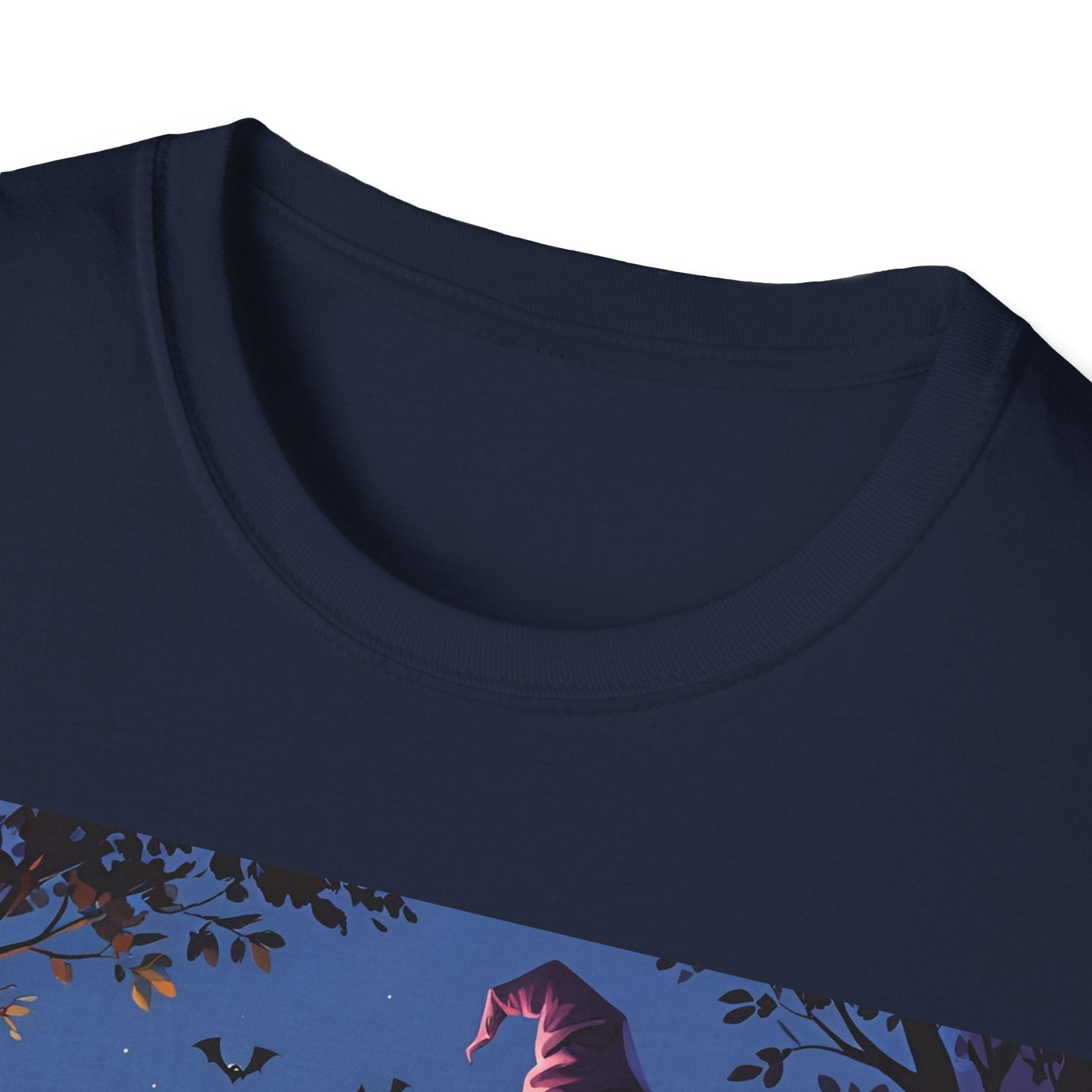 Halloween Witch T-Shirt | Cute Ghost & Pumpkin Graphic Tee for Fall, Spooky Season, Unisex Softstyle Apparel, Halloween Party Outfit, [...] - SJM Print Store