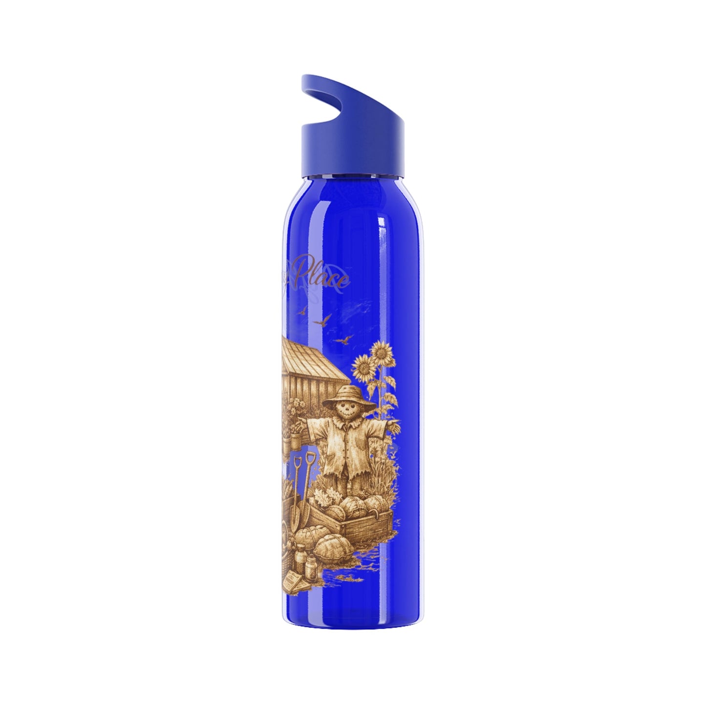 Happy Place Water Bottle for Gardeners and Allotment Lovers - SJM Print Store