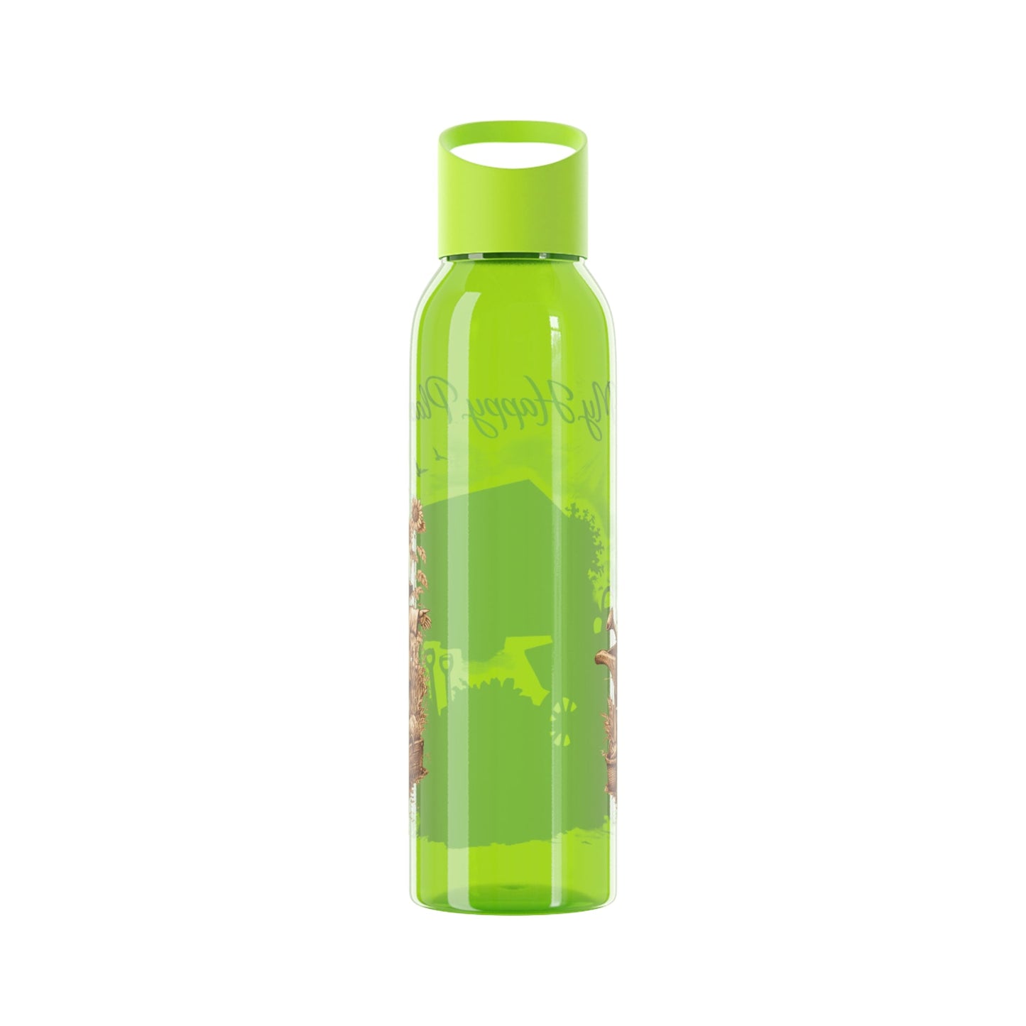 Happy Place Water Bottle for Gardeners and Allotment Lovers - SJM Print Store