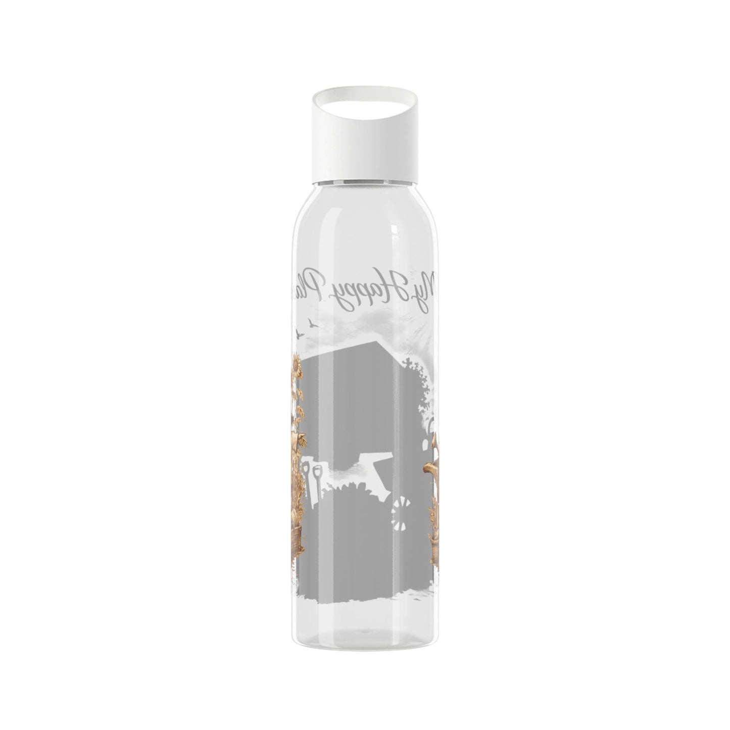 Happy Place Water Bottle for Gardeners and Allotment Lovers - SJM Print Store
