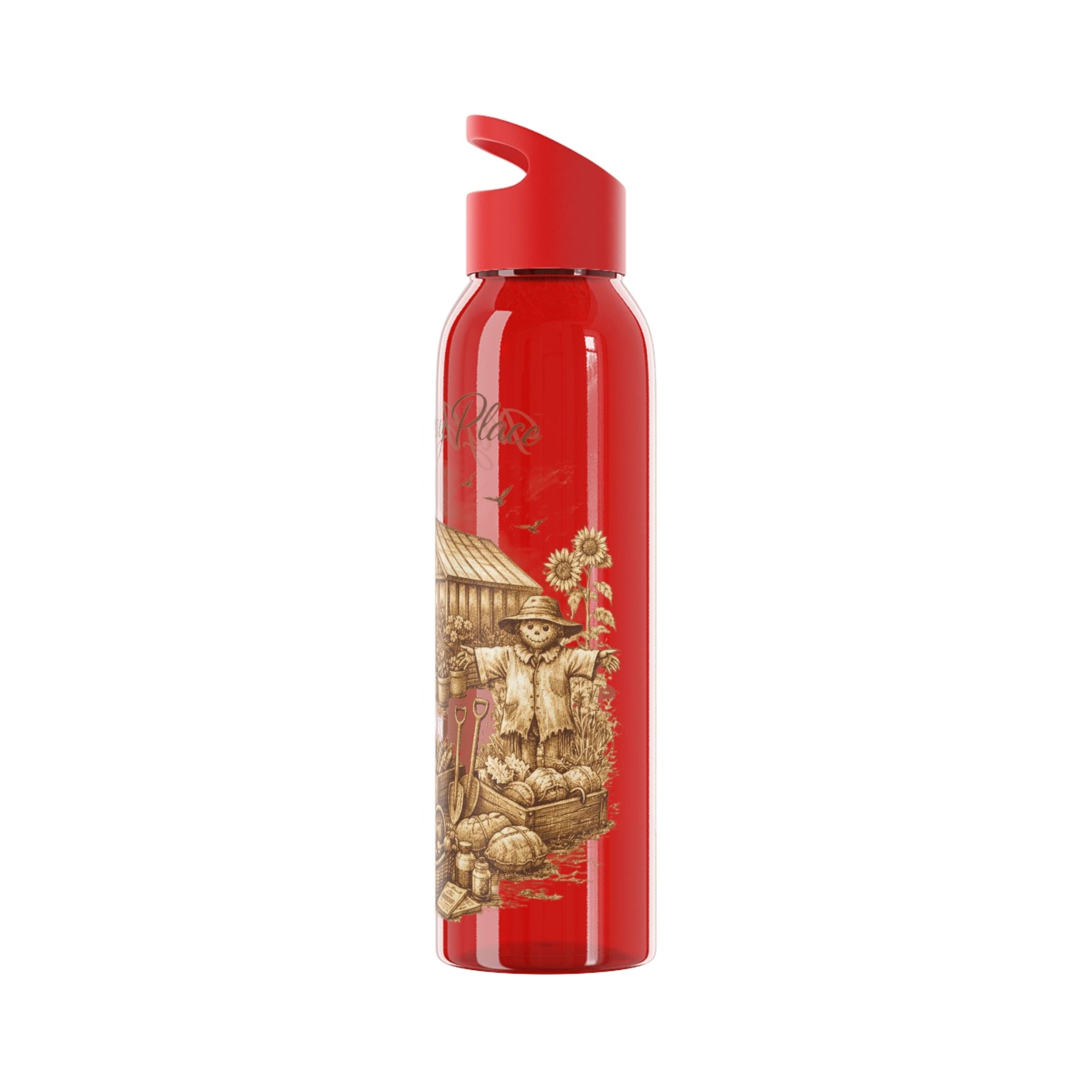 Happy Place Water Bottle for Gardeners and Allotment Lovers - SJM Print Store