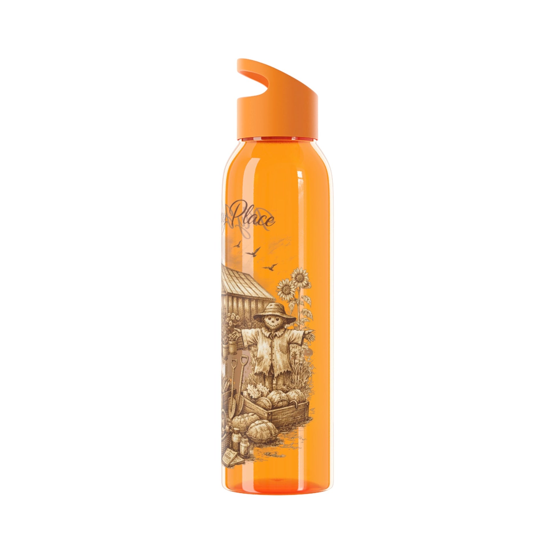 Happy Place Water Bottle for Gardeners and Allotment Lovers - SJM Print Store
