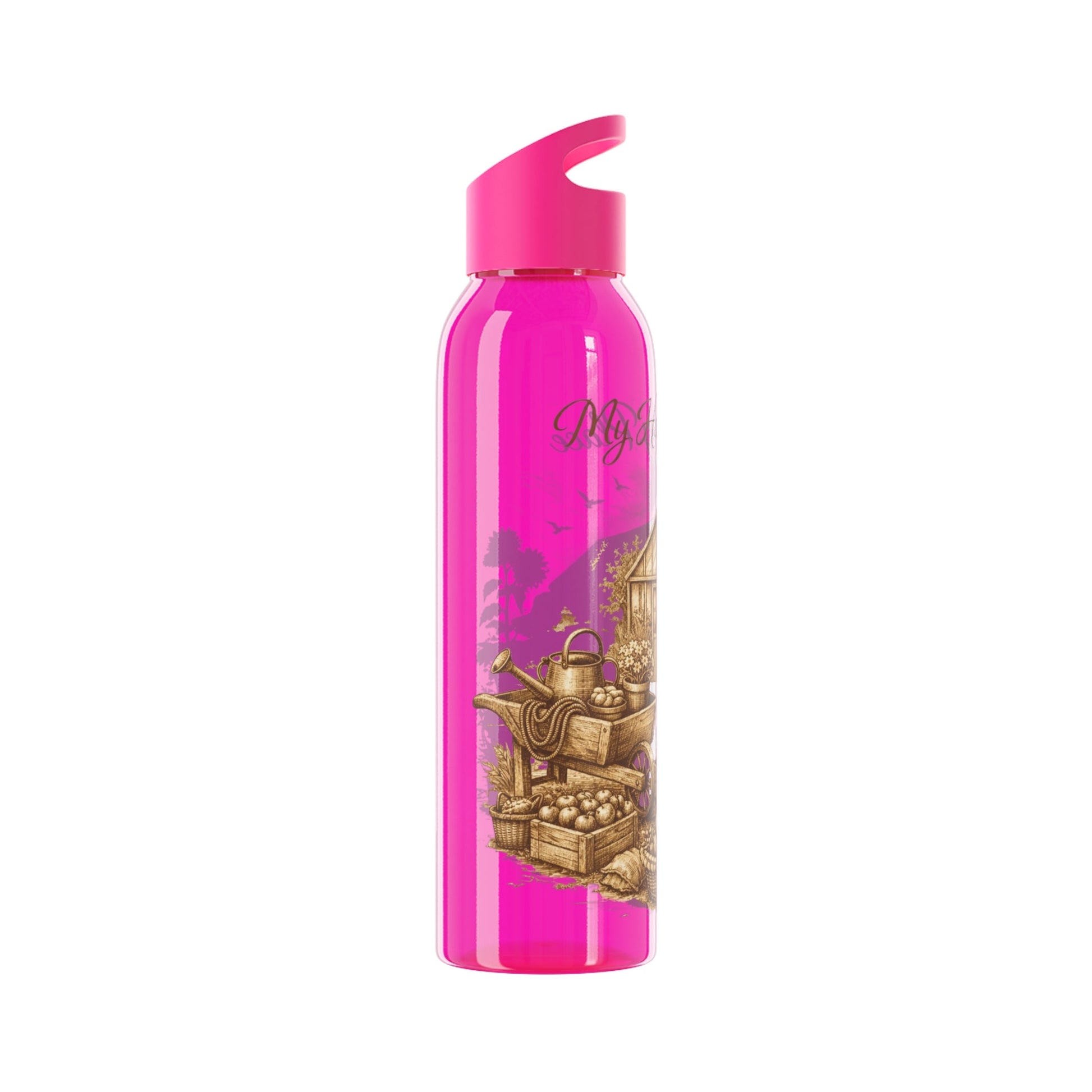 Happy Place Water Bottle for Gardeners and Allotment Lovers - SJM Print Store
