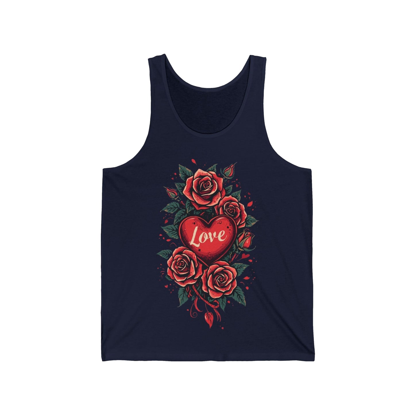 Hearts & Roses Double - Sided Print Tank Top - SJM Print Store