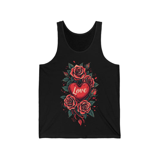 Hearts & Roses Double - Sided Print Tank Top - SJM Print Store