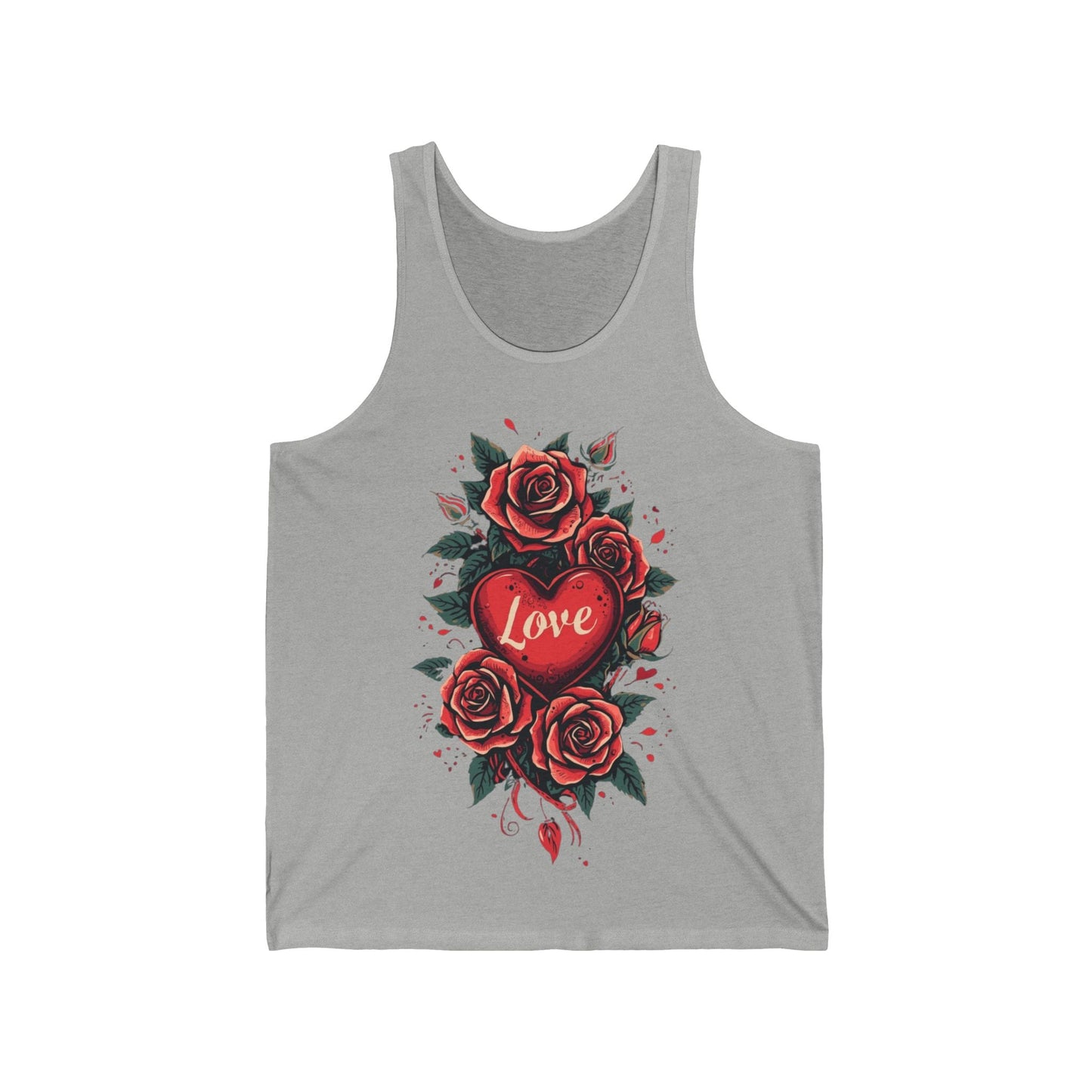 Hearts & Roses Double - Sided Print Tank Top - SJM Print Store