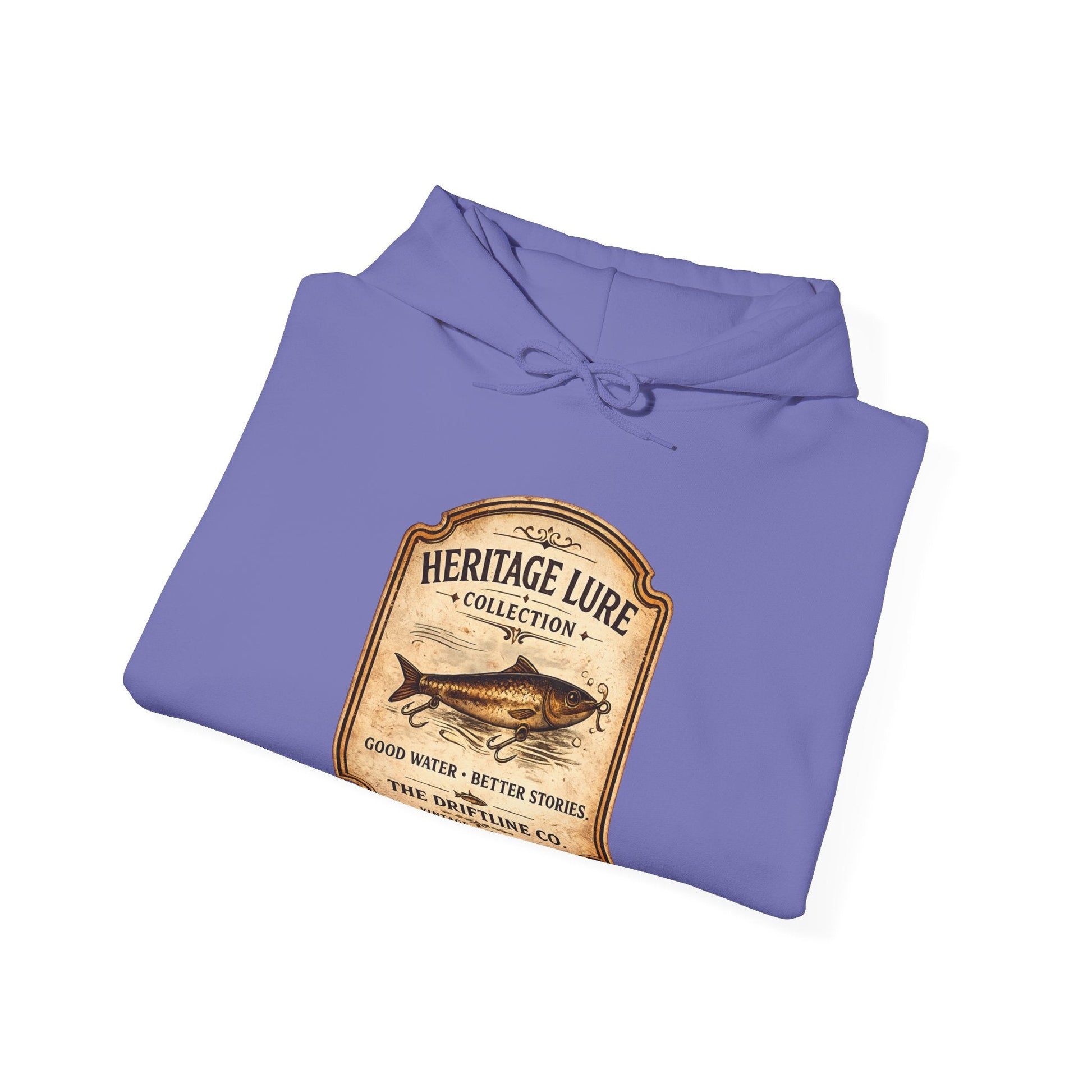 Heritage Lure Collection Fishing Hoodie | Vintage Angler Hoodie | The Driftline Company - SJM Print Store