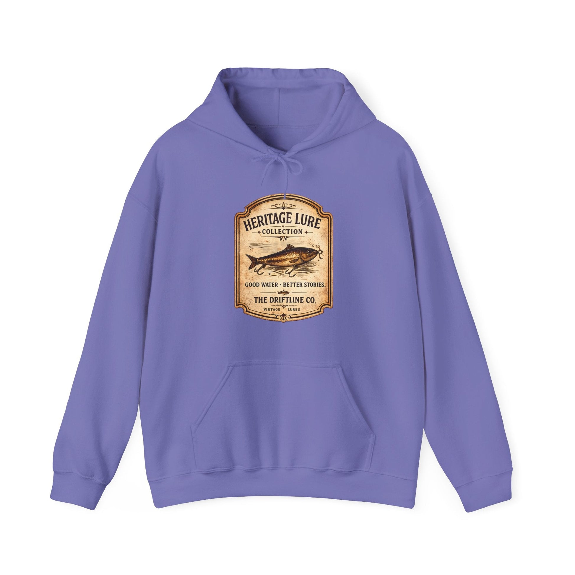 Heritage Lure Collection Fishing Hoodie | Vintage Angler Hoodie | The Driftline Company - SJM Print Store