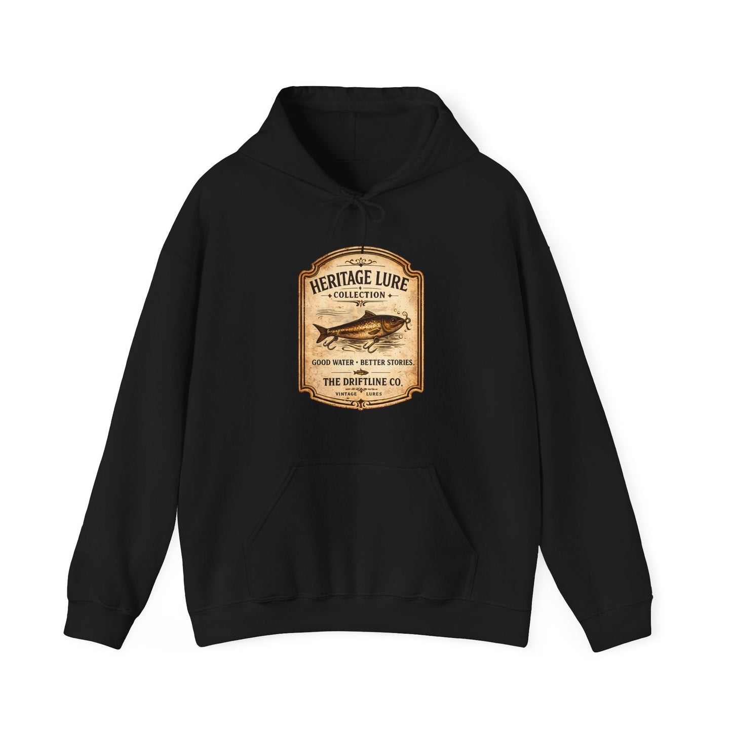 Heritage Lure Collection Fishing Hoodie | Vintage Angler Hoodie | The Driftline Company - SJM Print Store