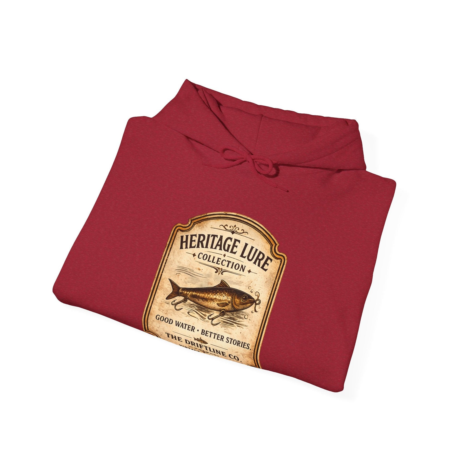Heritage Lure Collection Fishing Hoodie | Vintage Angler Hoodie | The Driftline Company - SJM Print Store