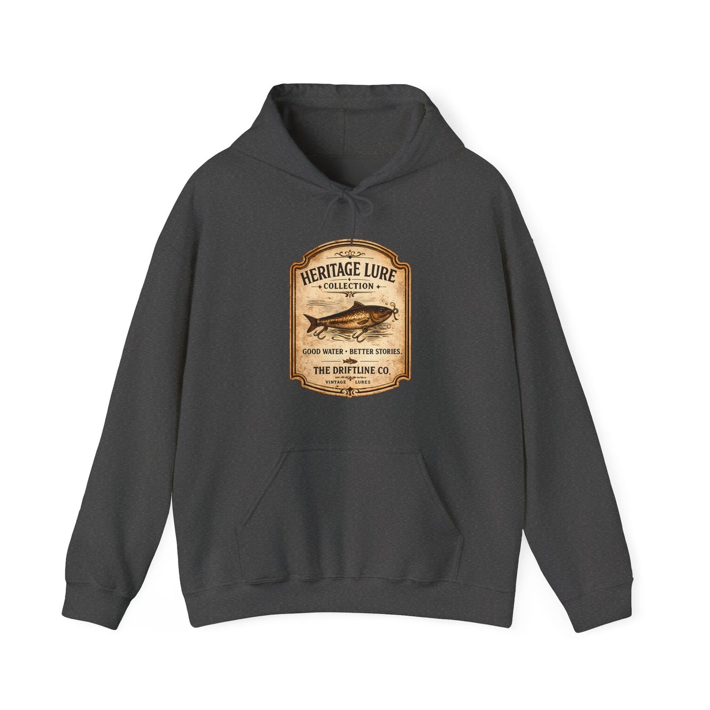 Heritage Lure Collection Fishing Hoodie | Vintage Angler Hoodie | The Driftline Company - SJM Print Store