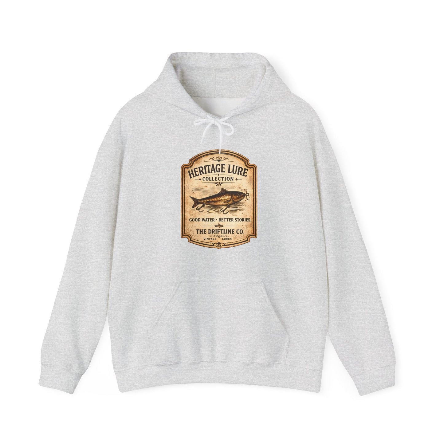 Heritage Lure Collection Fishing Hoodie | Vintage Angler Hoodie | The Driftline Company - SJM Print Store
