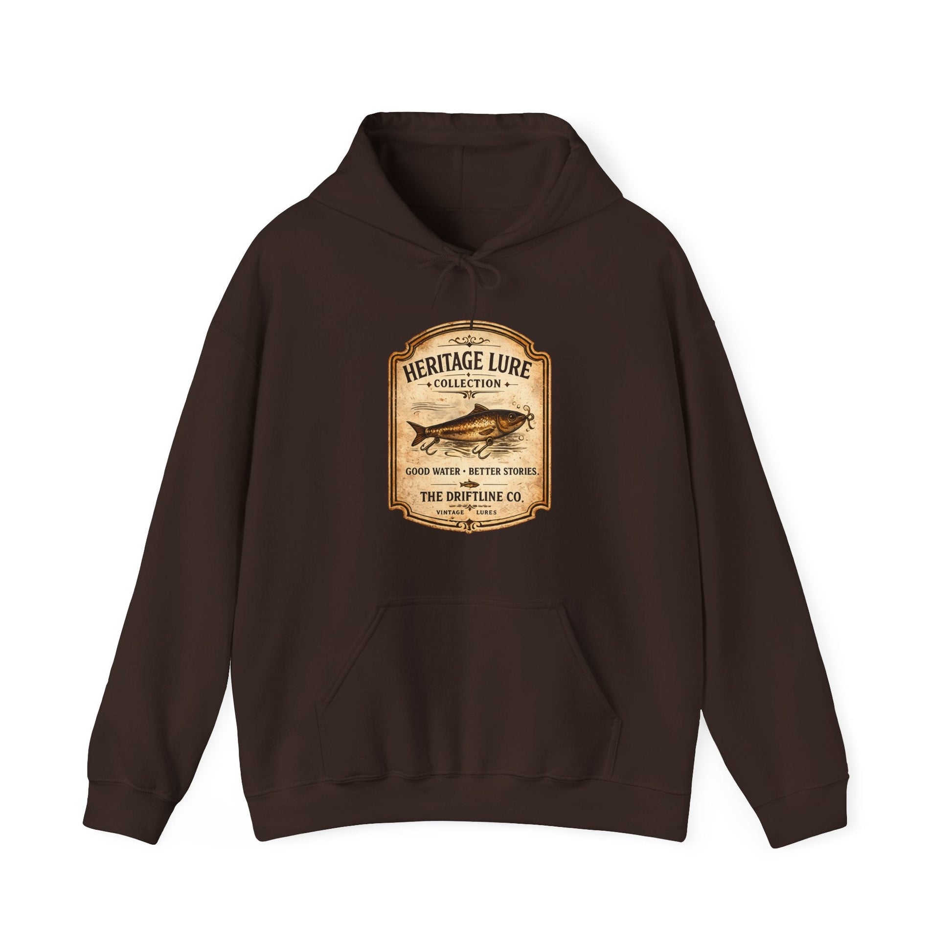 Heritage Lure Collection Fishing Hoodie | Vintage Angler Hoodie | The Driftline Company - SJM Print Store