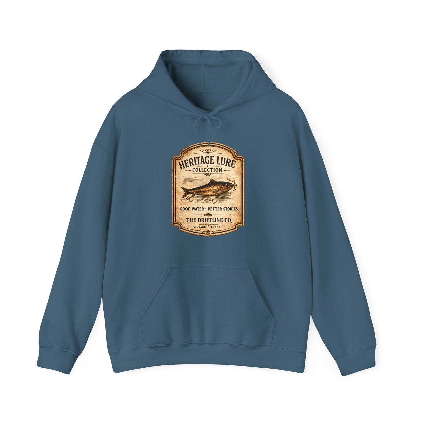 Heritage Lure Collection Fishing Hoodie | Vintage Angler Hoodie | The Driftline Company - SJM Print Store