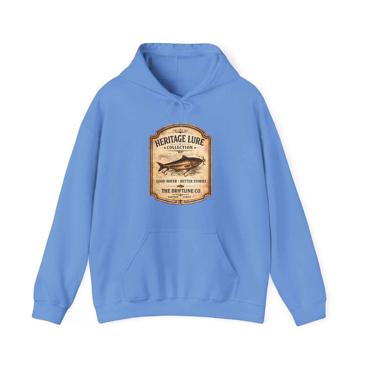 Heritage Lure Collection Fishing Hoodie | Vintage Angler Hoodie | The Driftline Company - SJM Print Store