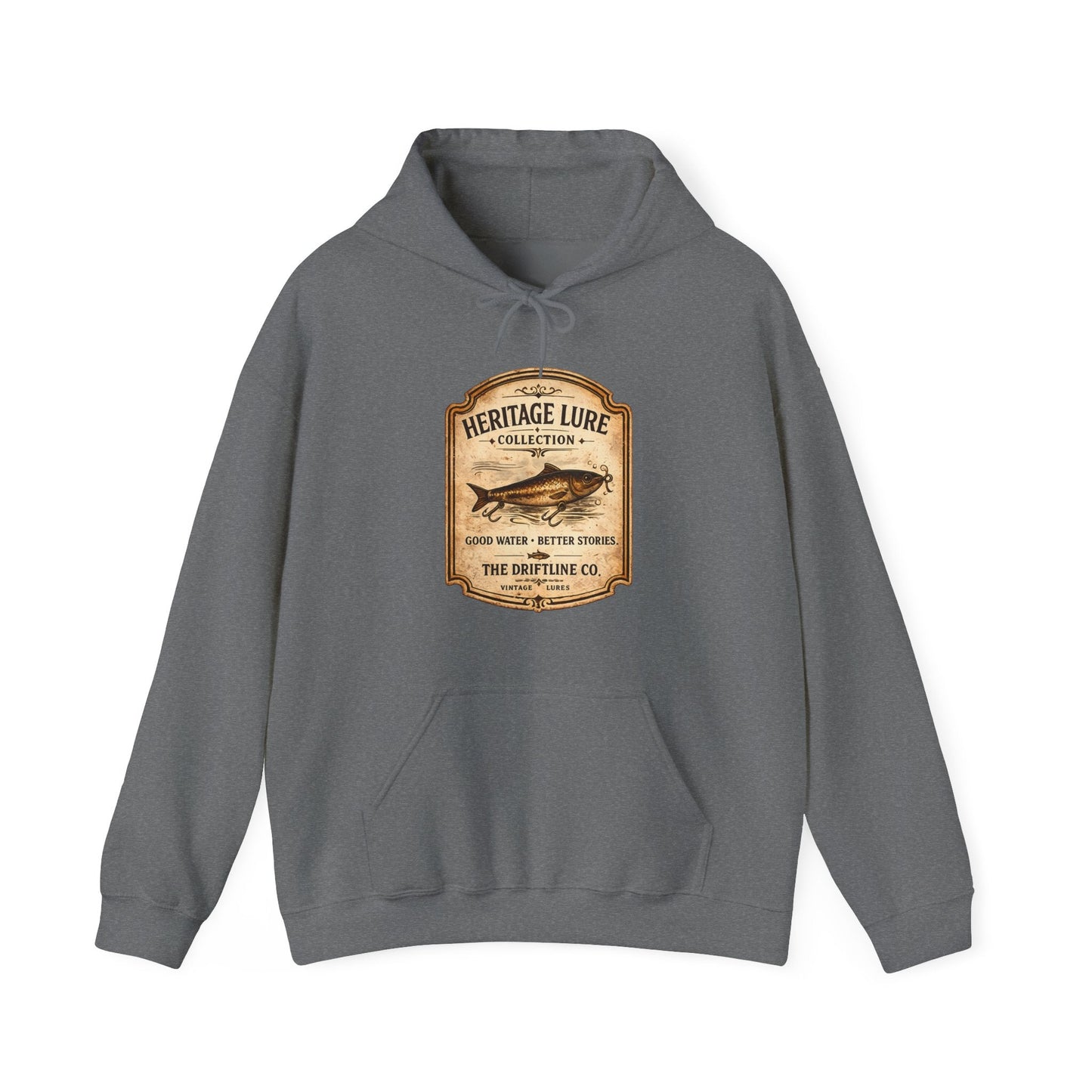 Heritage Lure Collection Fishing Hoodie | Vintage Angler Hoodie | The Driftline Company - SJM Print Store