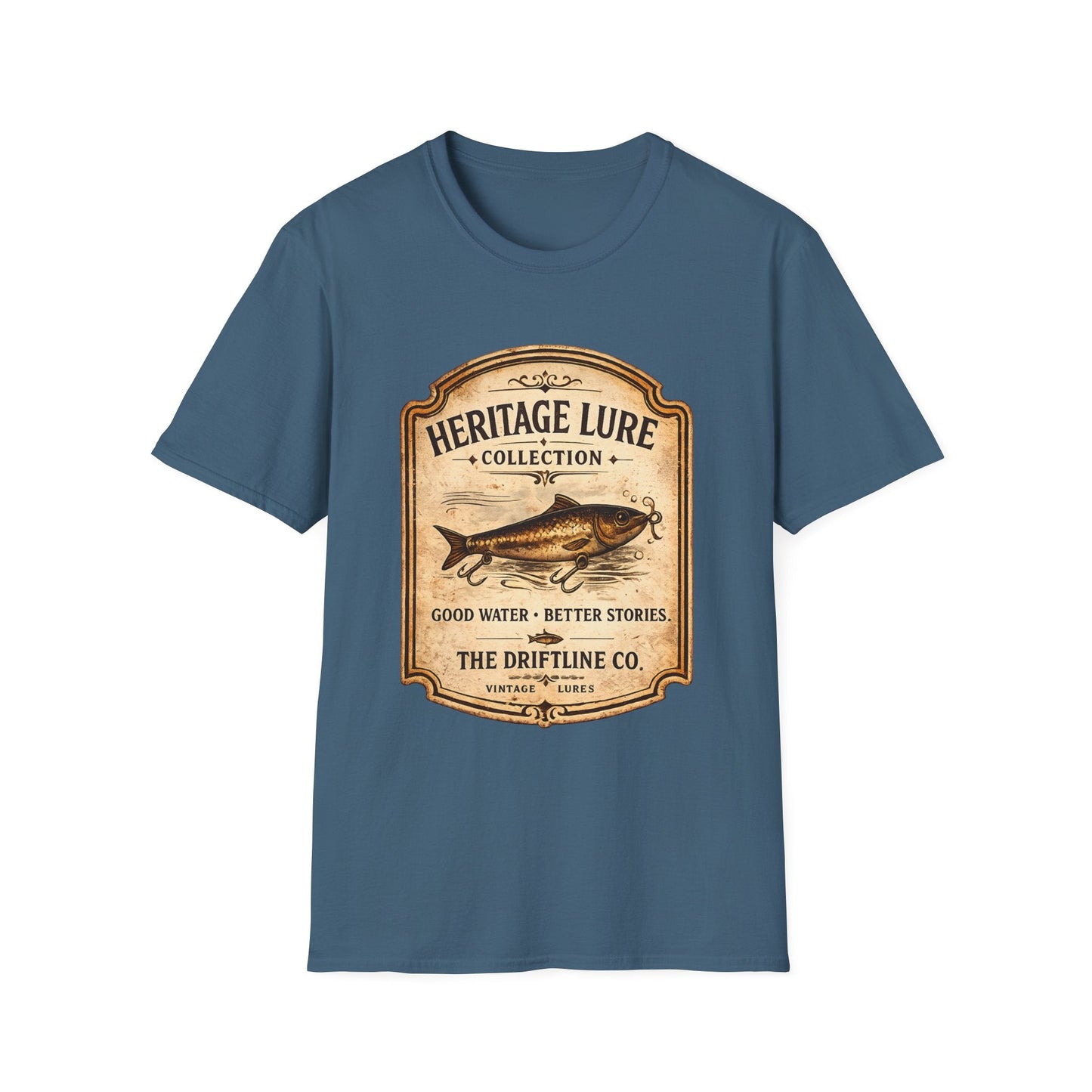 Heritage Lure Collection Fishing T-Shirt | Vintage Angler Tee | The Driftline Company - SJM Print Store