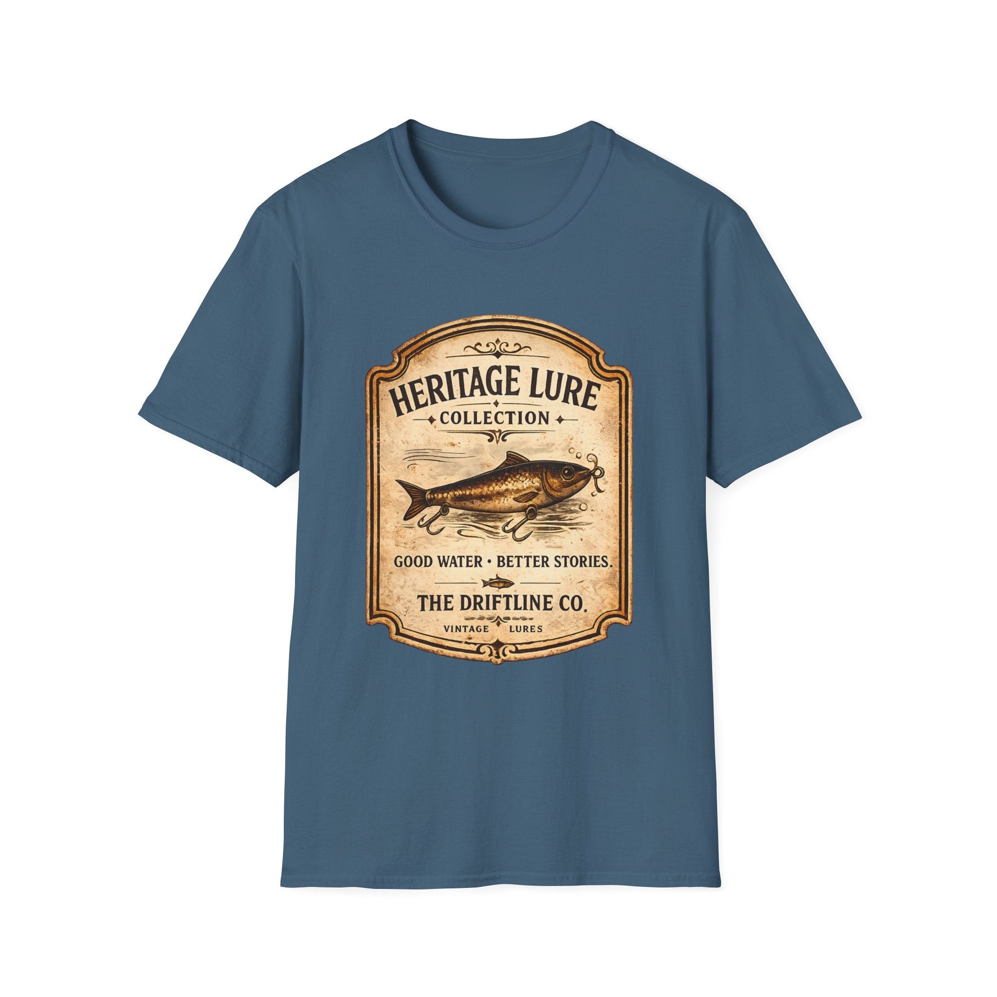 Heritage Lure Collection Fishing T-Shirt | Vintage Angler Tee | The Driftline Company - SJM Print Store