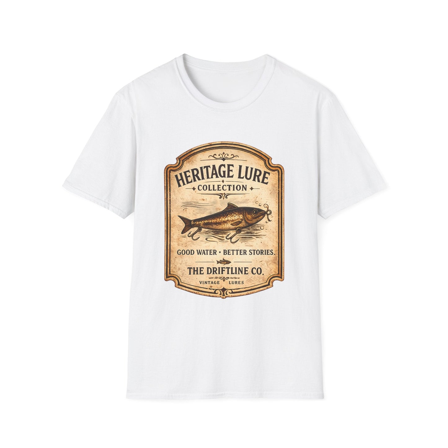 Heritage Lure Collection Fishing T-Shirt | Vintage Angler Tee | The Driftline Company - SJM Print Store