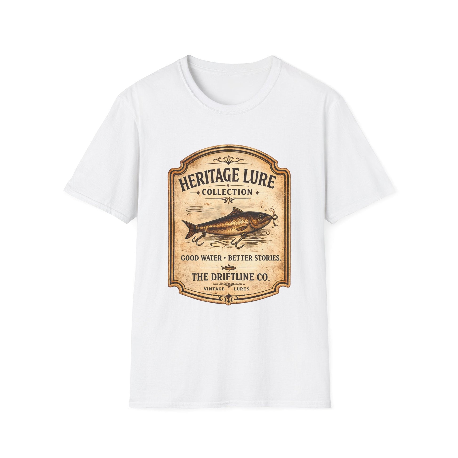 Heritage Lure Collection Fishing T-Shirt | Vintage Angler Tee | The Driftline Company - SJM Print Store