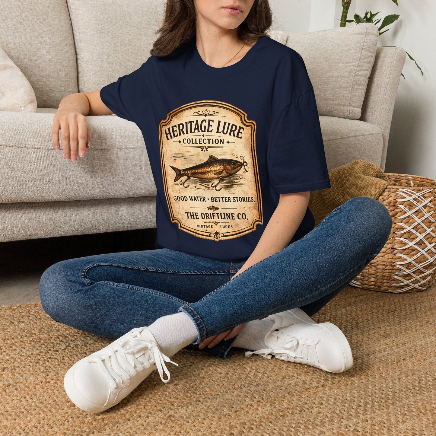 Heritage Lure Collection Fishing T-Shirt | Vintage Angler Tee | The Driftline Company - SJM Print Store