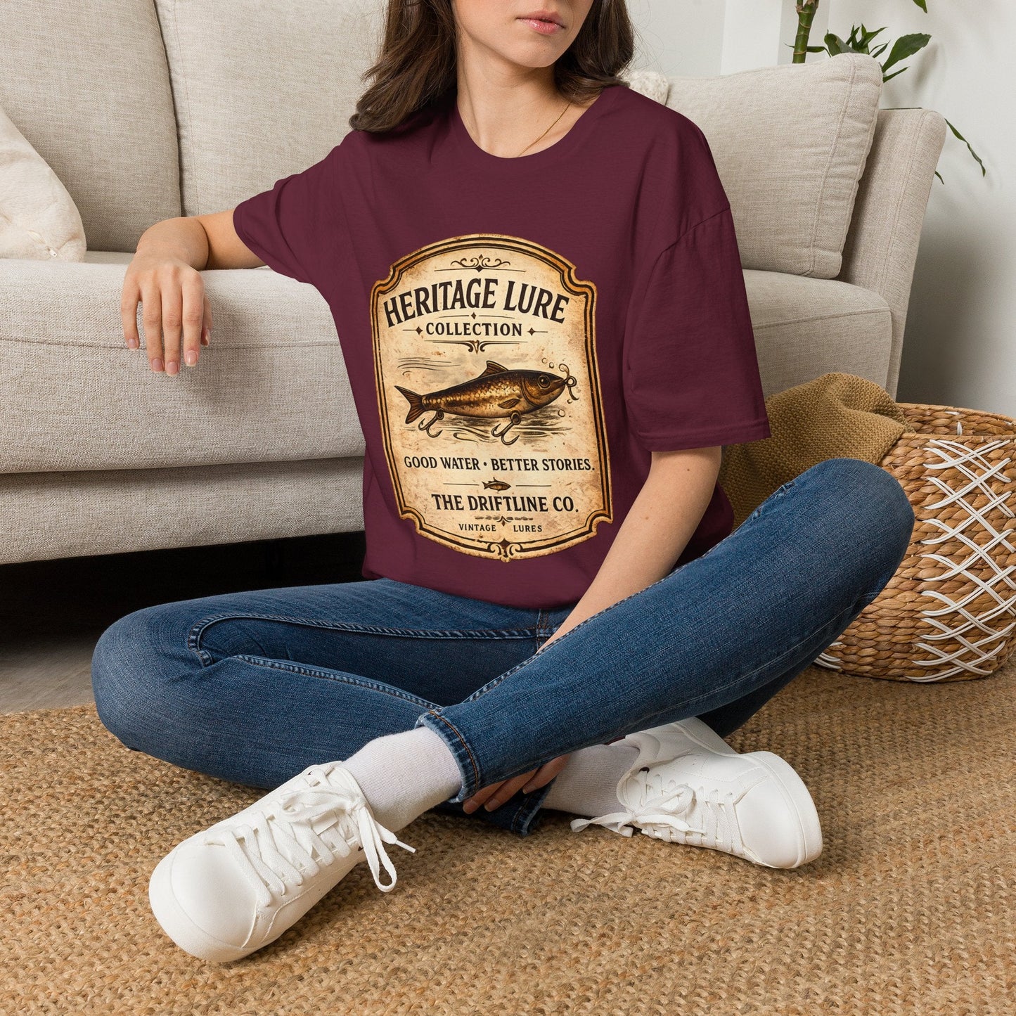 Heritage Lure Collection Fishing T-Shirt | Vintage Angler Tee | The Driftline Company - SJM Print Store