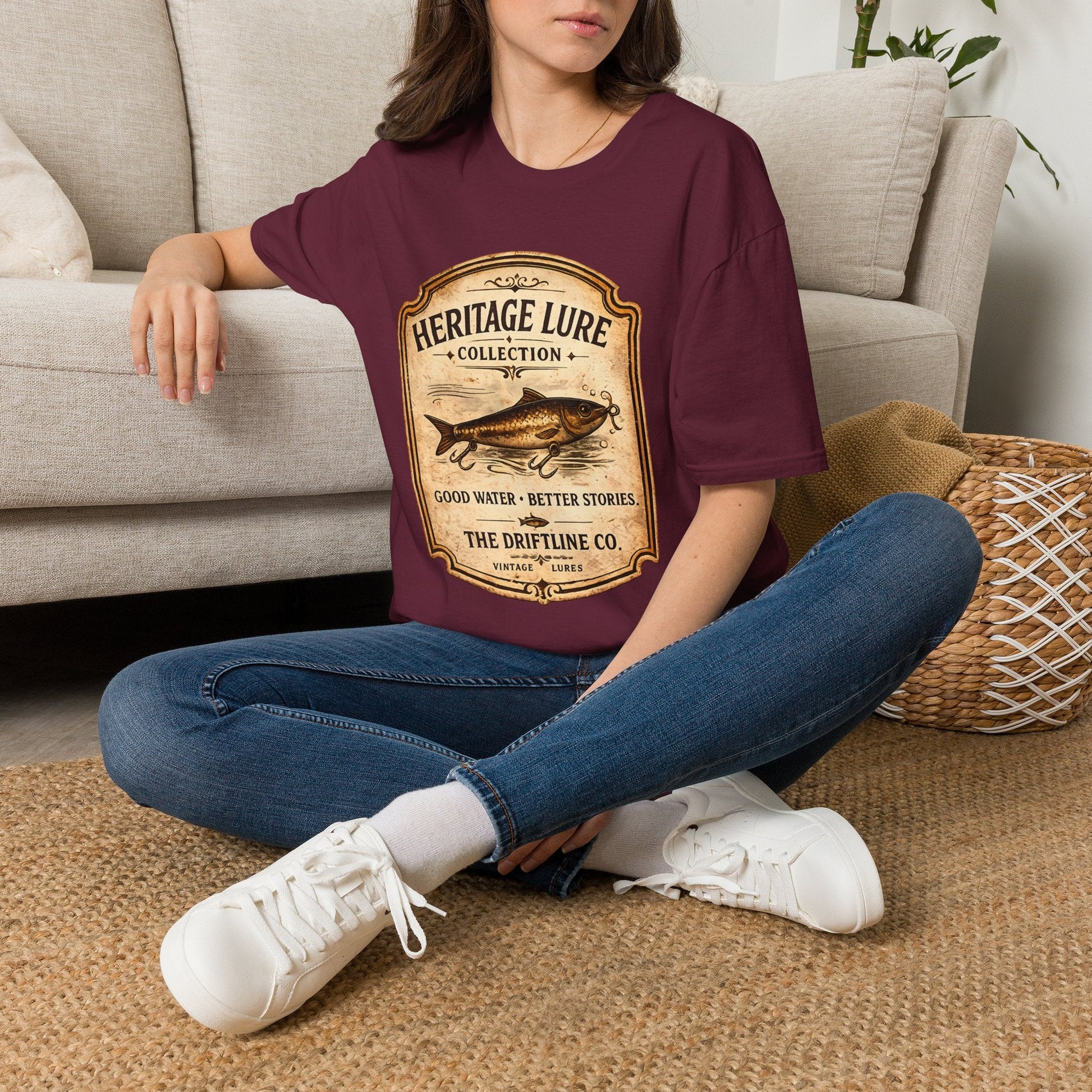 Heritage Lure Collection Fishing T-Shirt | Vintage Angler Tee | The Driftline Company - SJM Print Store