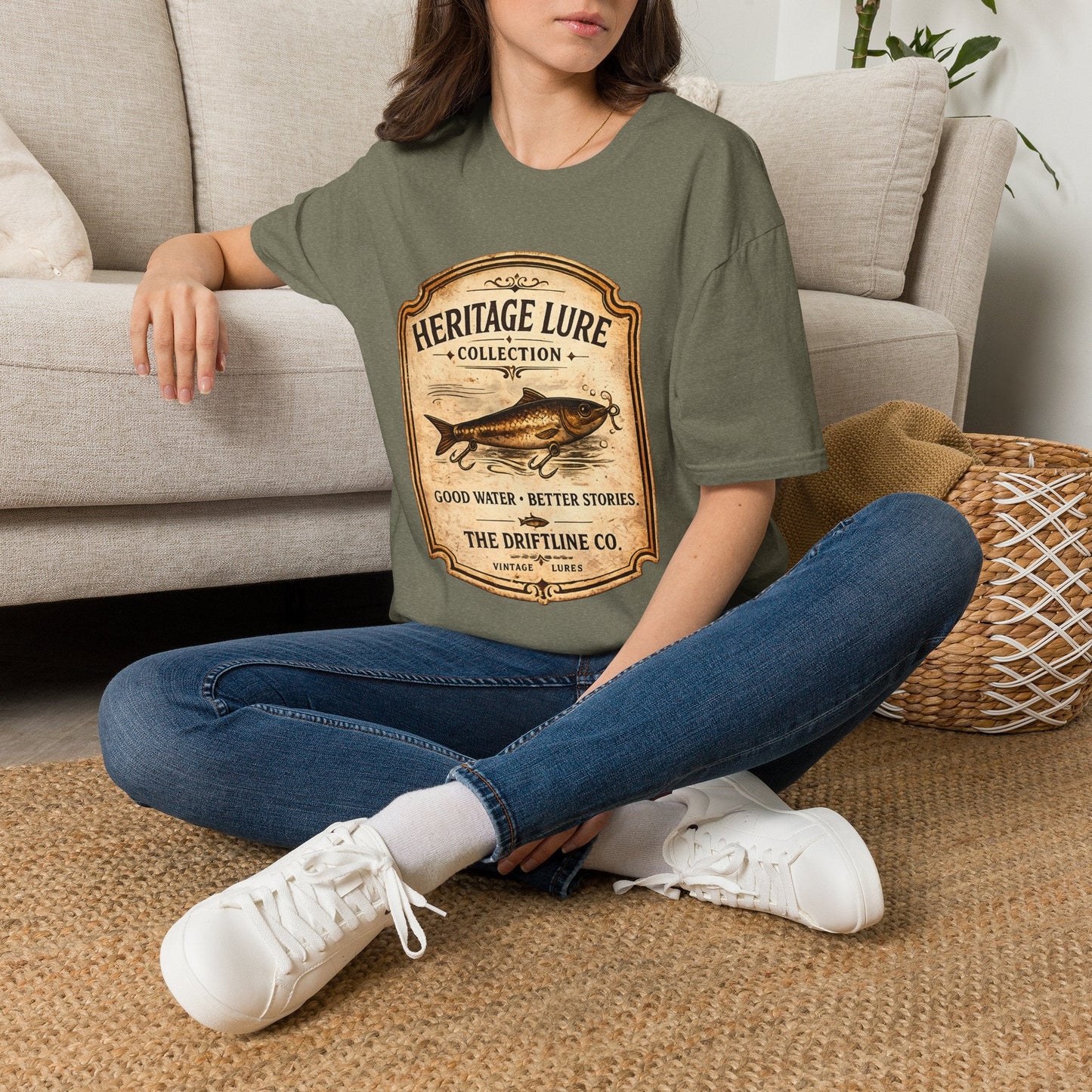 Heritage Lure Collection Fishing T-Shirt | Vintage Angler Tee | The Driftline Company - SJM Print Store
