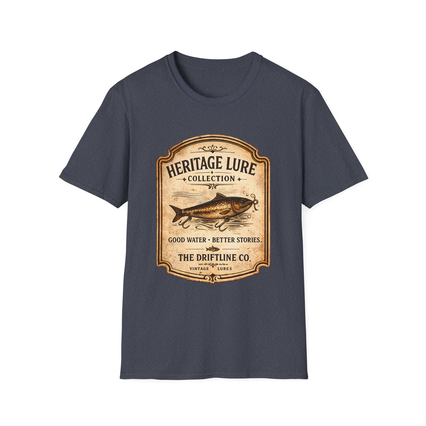 Heritage Lure Collection Fishing T-Shirt | Vintage Angler Tee | The Driftline Company - SJM Print Store