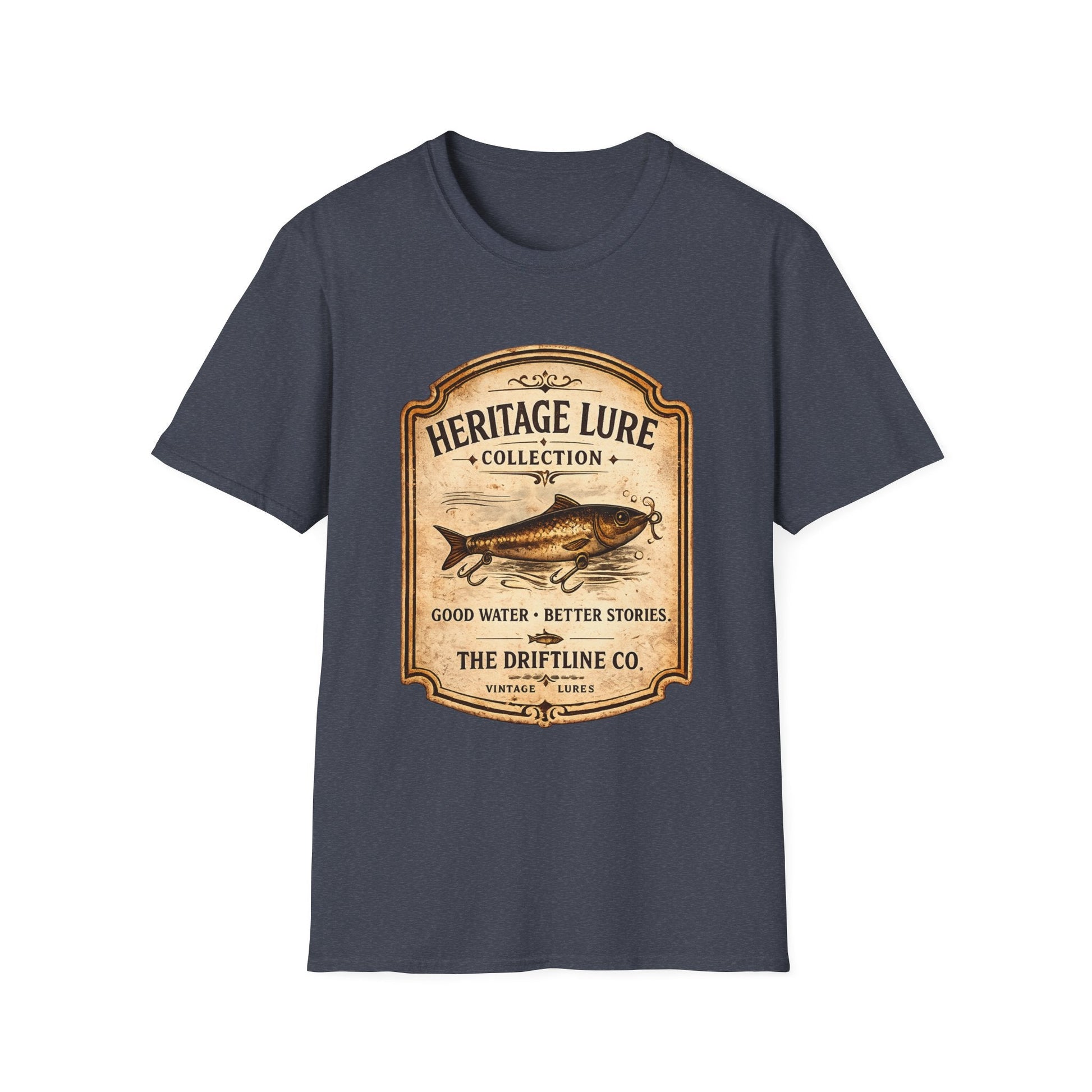 Heritage Lure Collection Fishing T-Shirt | Vintage Angler Tee | The Driftline Company - SJM Print Store