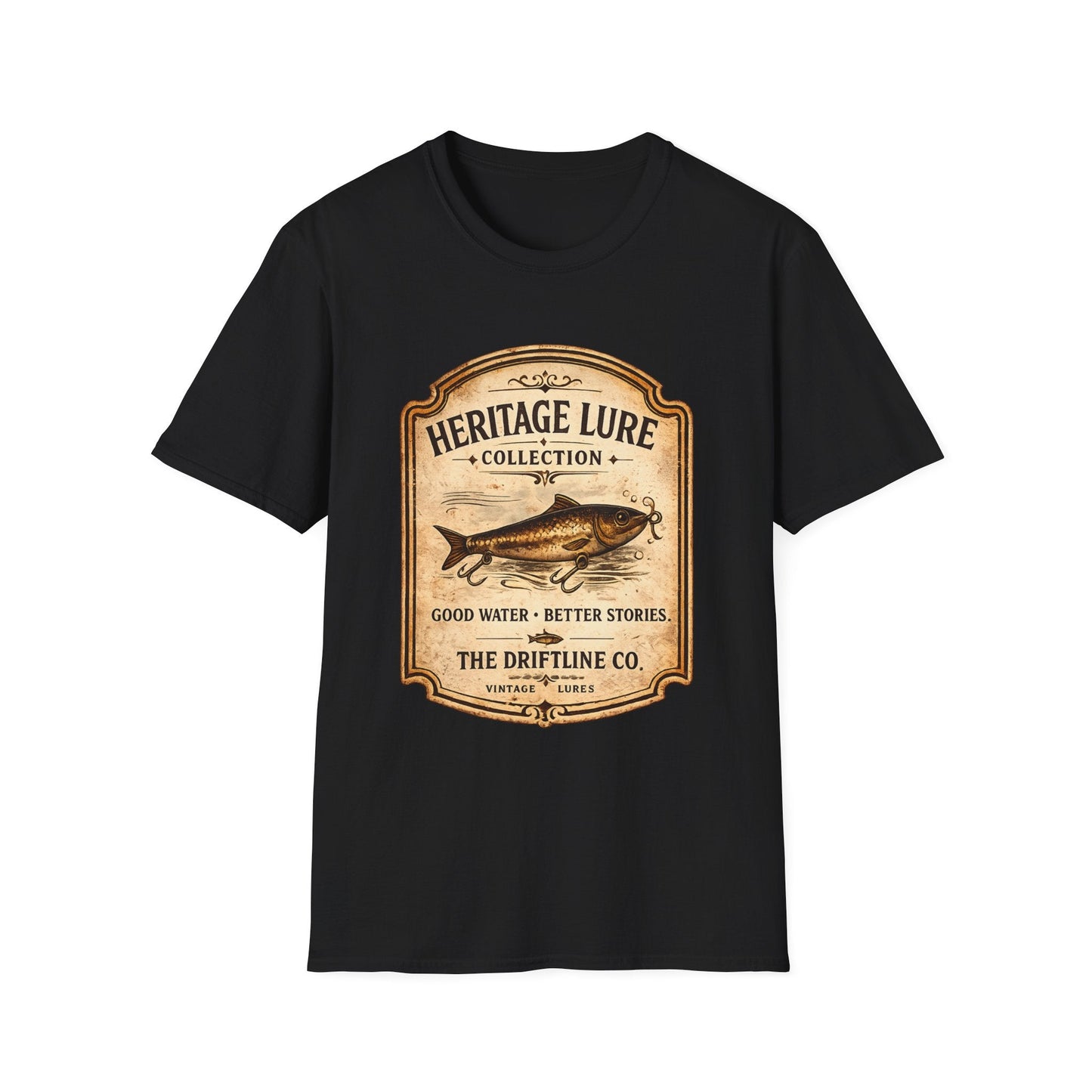 Heritage Lure Collection Fishing T-Shirt | Vintage Angler Tee | The Driftline Company - SJM Print Store