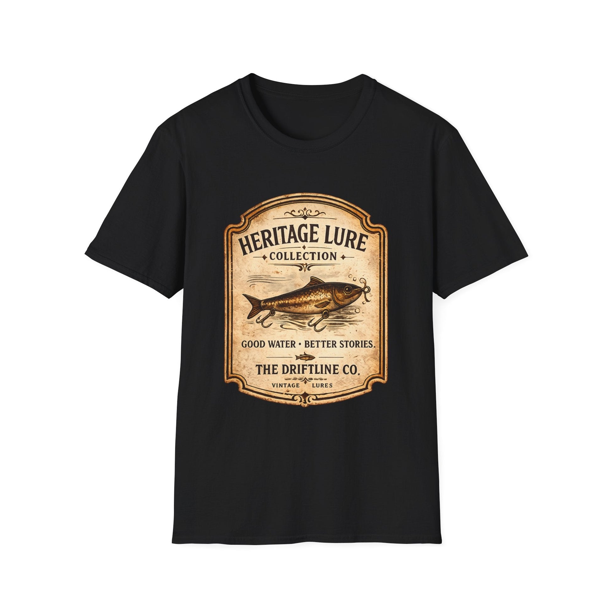 Heritage Lure Collection Fishing T-Shirt | Vintage Angler Tee | The Driftline Company - SJM Print Store