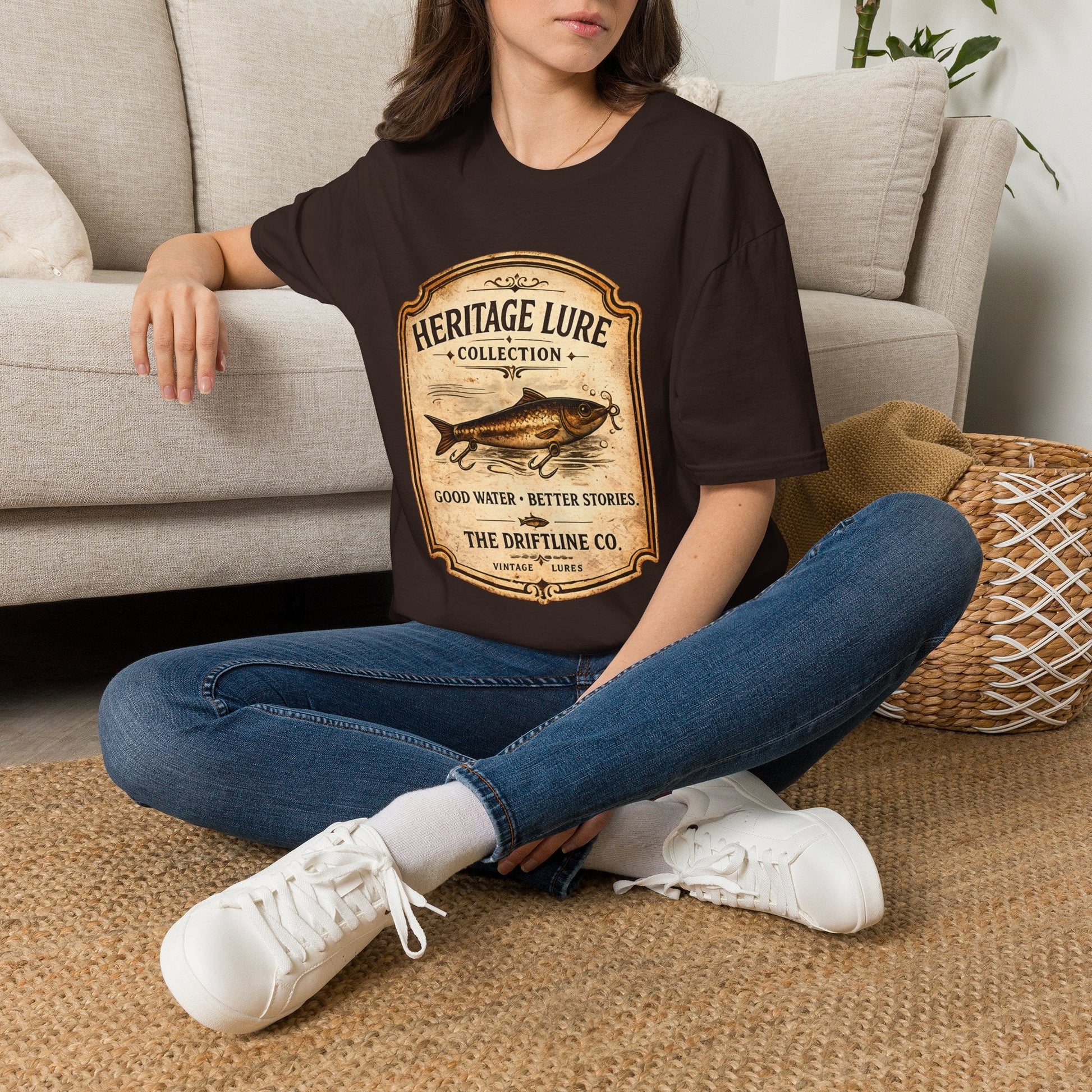 Heritage Lure Collection Fishing T-Shirt | Vintage Angler Tee | The Driftline Company - SJM Print Store