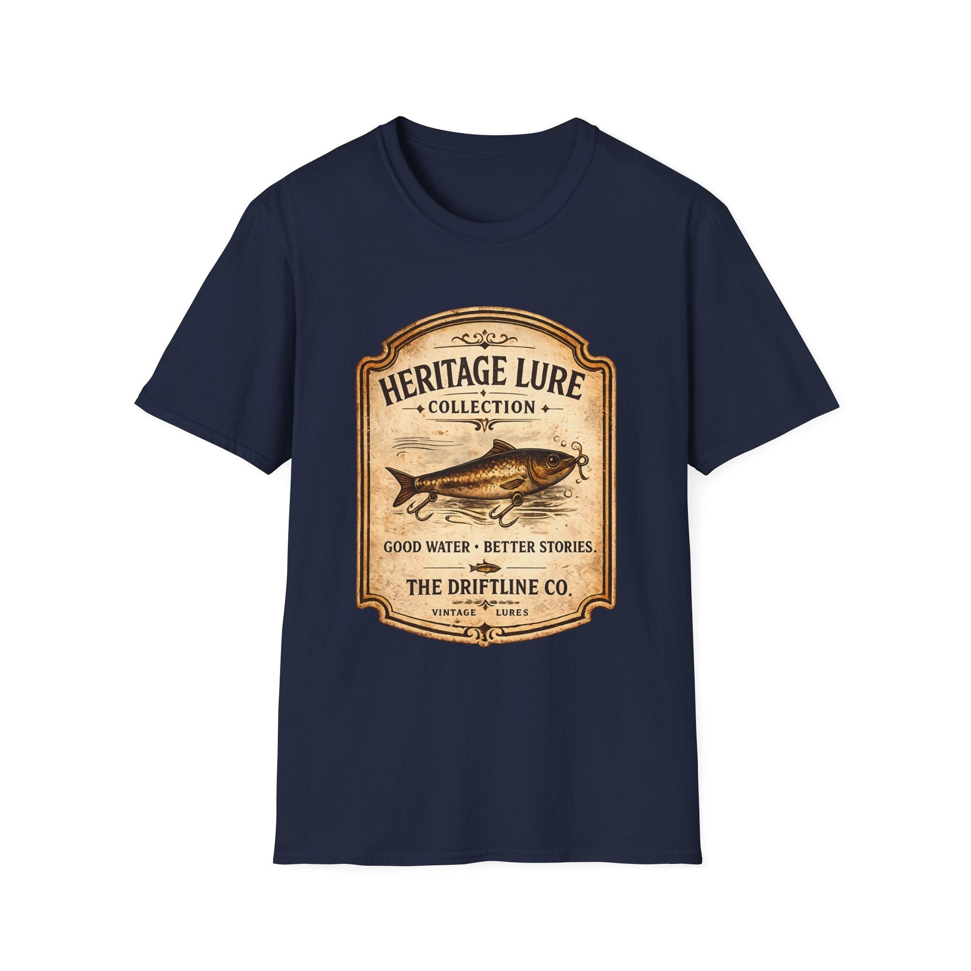 Heritage Lure Collection Fishing T-Shirt | Vintage Angler Tee | The Driftline Company - SJM Print Store