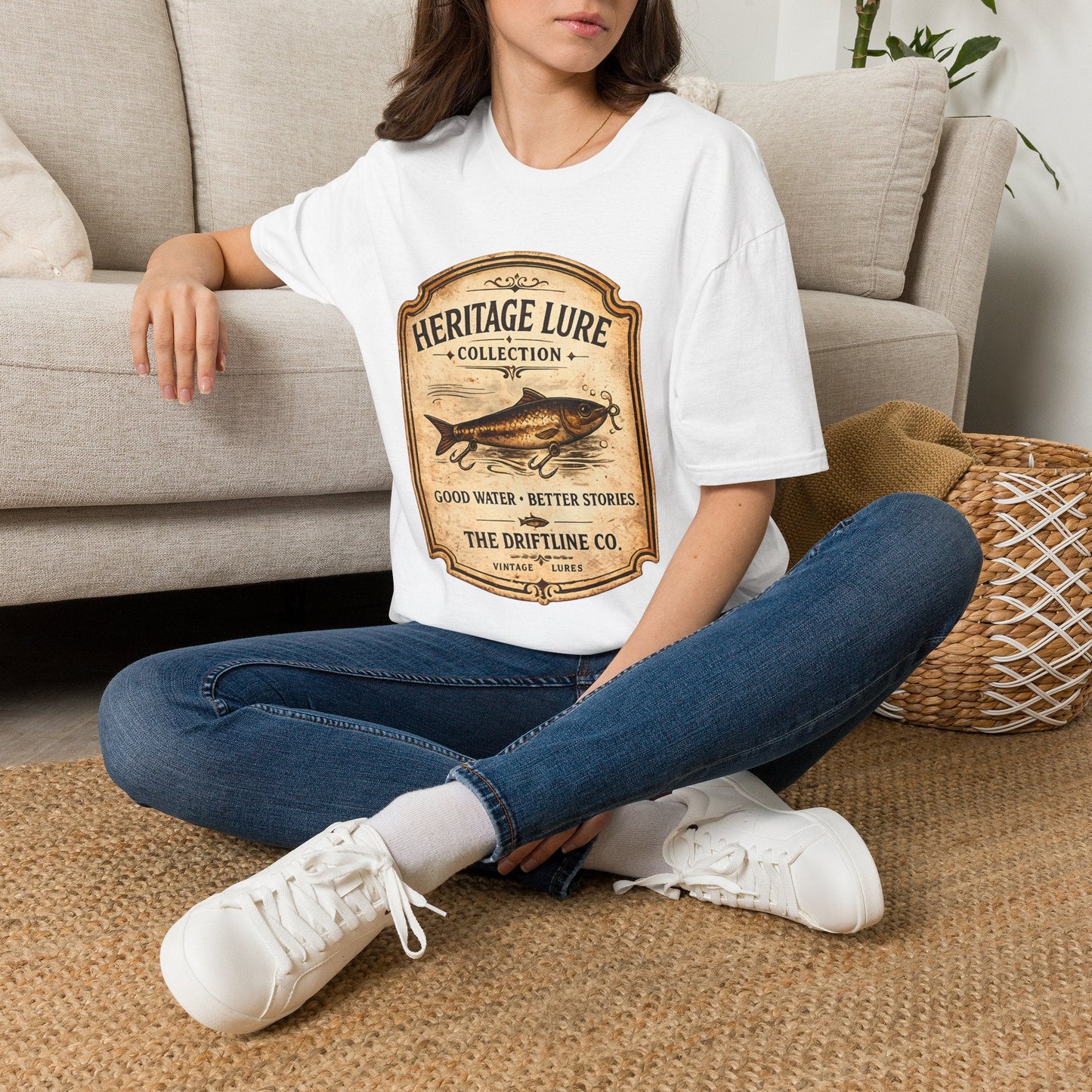 Heritage Lure Collection Fishing T-Shirt | Vintage Angler Tee | The Driftline Company - SJM Print Store